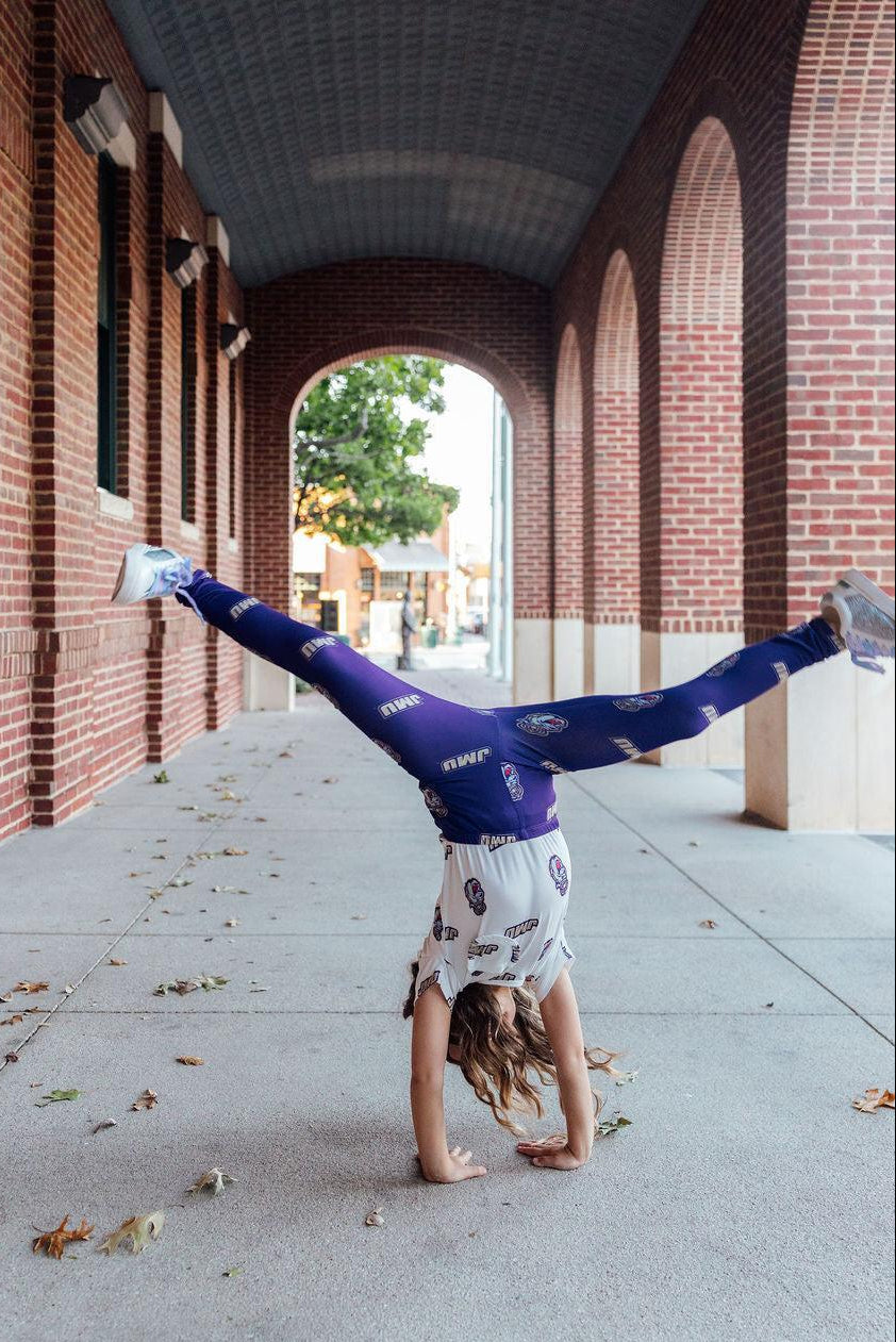 JMU Purple Duke Dog Leggings