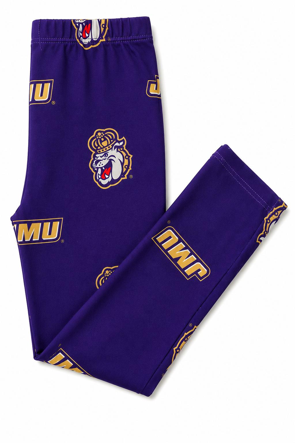 JMU Purple Duke Dog Leggings