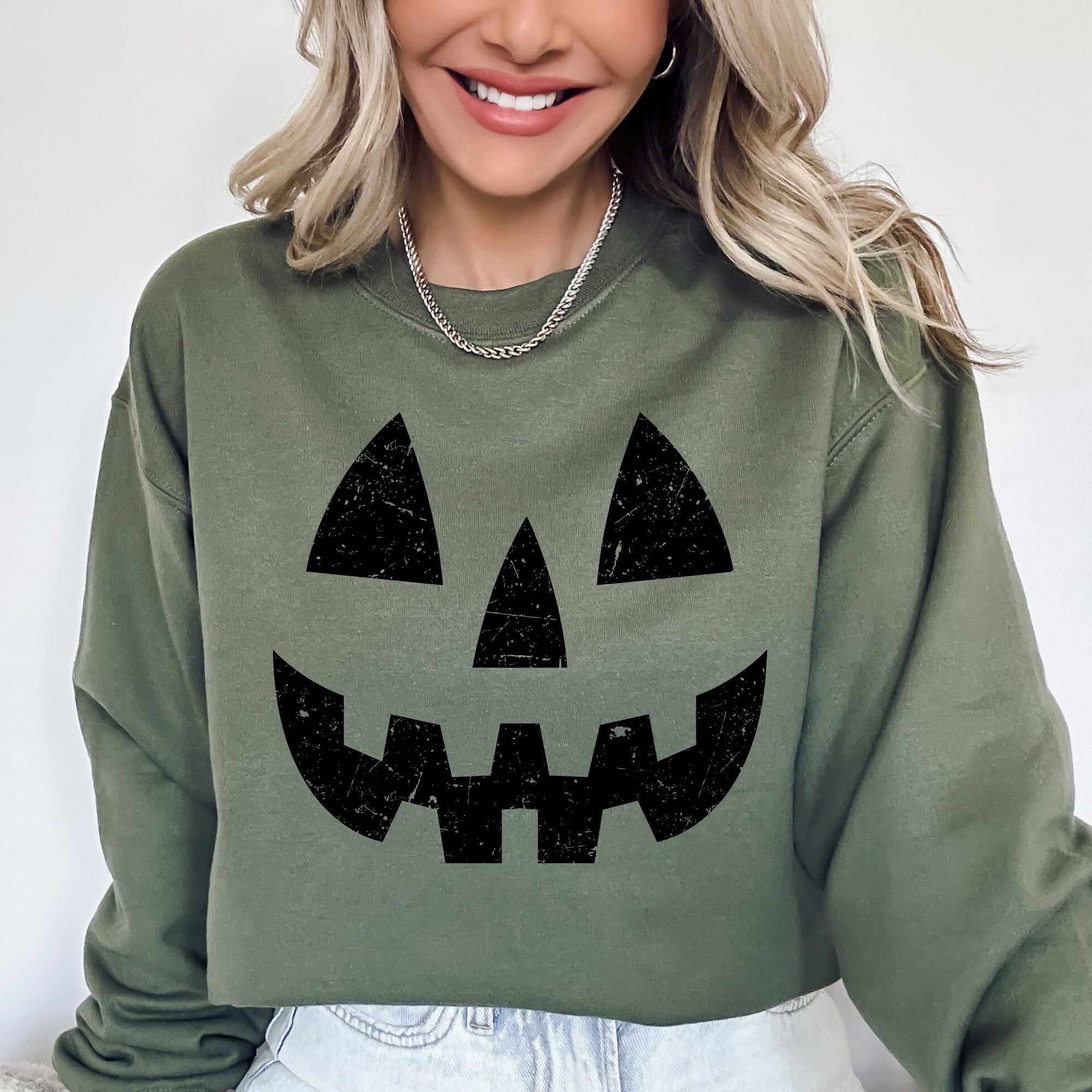 Jack-O-Lantern Pumpkin Halloween Spooky Trick Or Treat Witch Costume Festive Holiday Night Spookiness Sweatshirt