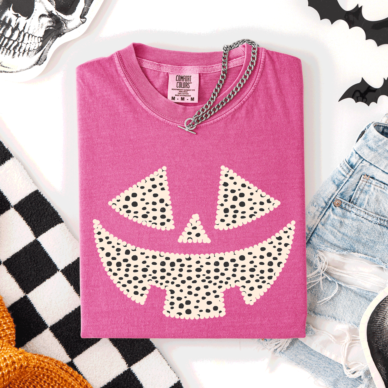 Jack-O-Lantern Dalmatian Print Halloween Night Parade Edition Comfort Colors Tee