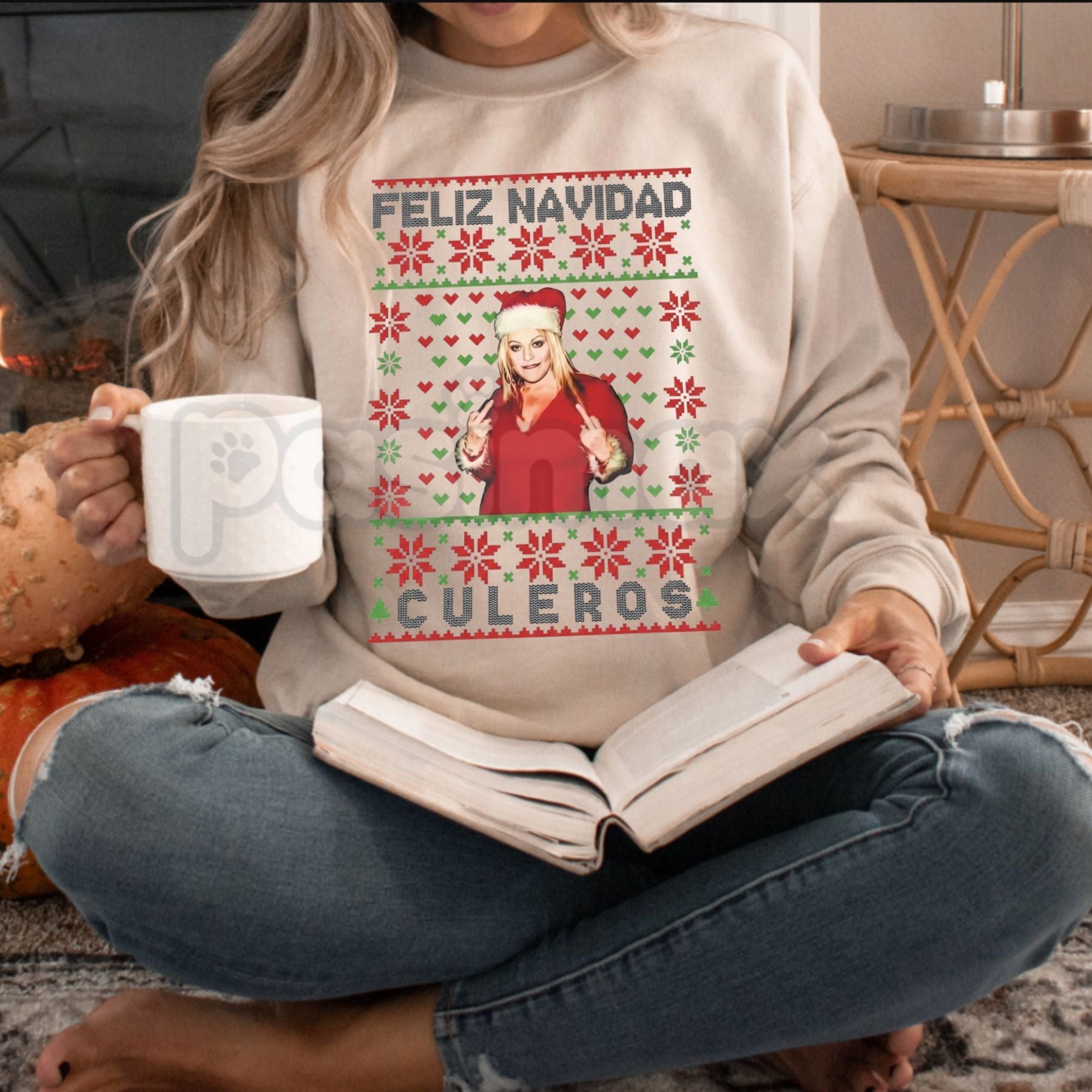 Jenni Rivera Ugly Christmas Sweater Sweatshirt | La Diva de la Banda Holiday Jumper | Funny Mexican Music Xmas Gift | Irreverent Fan Apparel