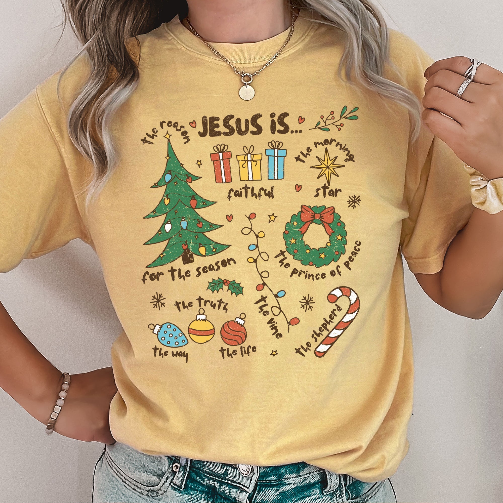 Jesus Is The Reason Christmas Faith Based Timeless Limited Edition Comfort Colors Tee