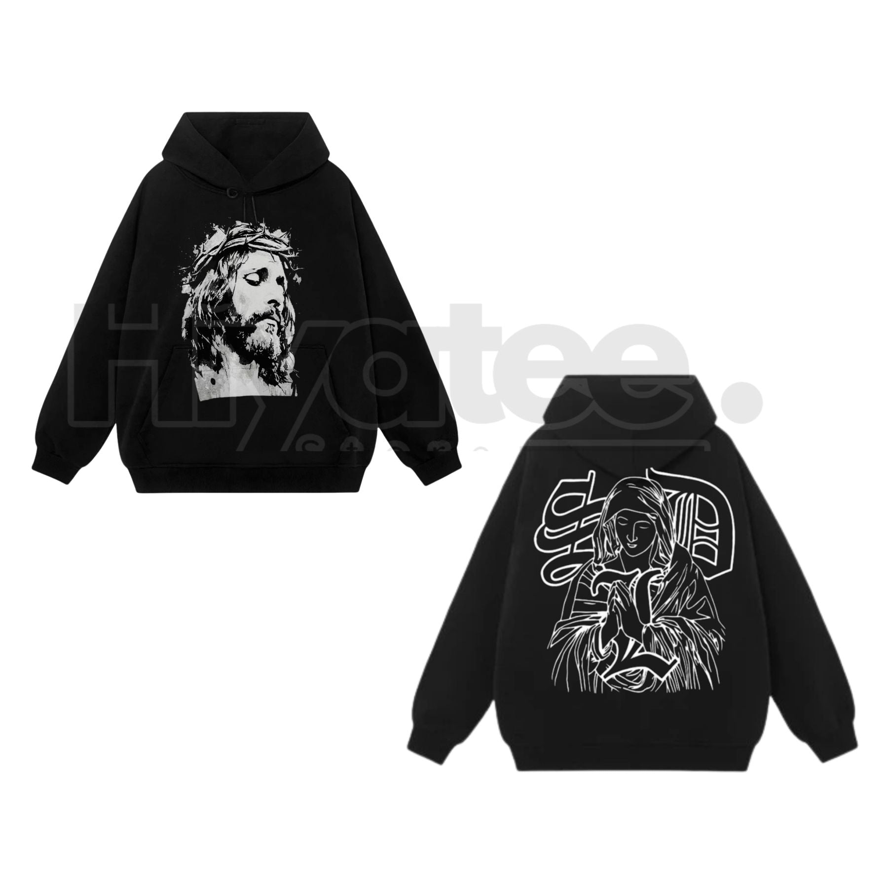 Jesus Streetwear Hoodie – Minimalist Christian Faith Pullover, Unisex Religious Apparel