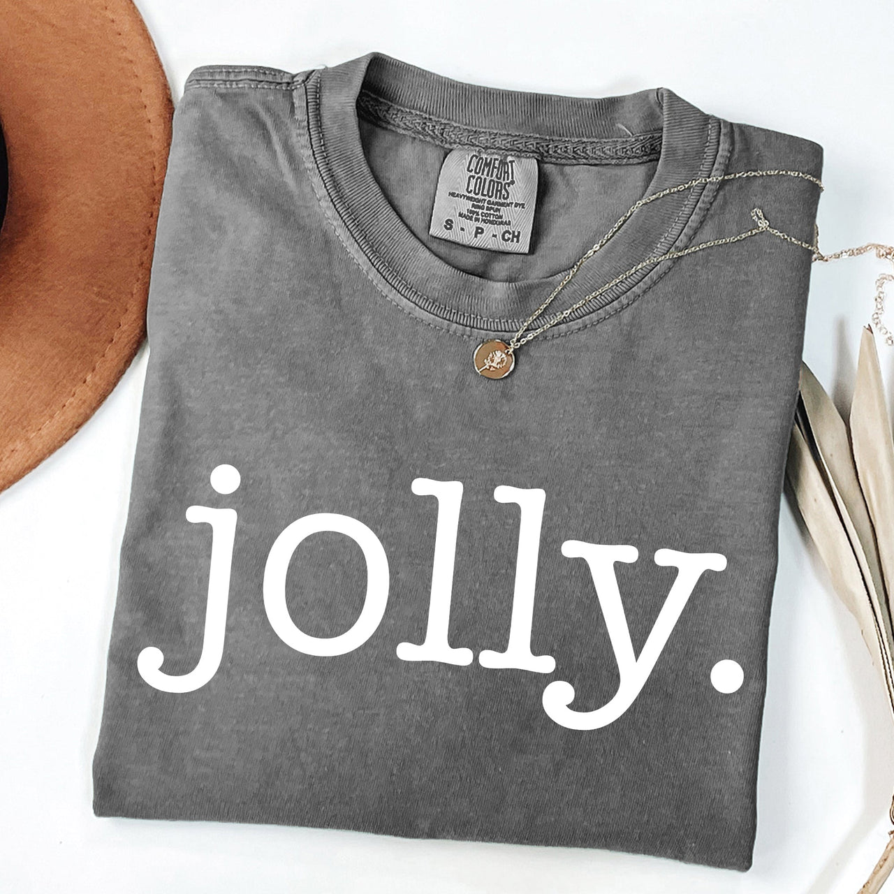 Jolly Classic Minimalist Christmas Winter Snow Santa Xmas Limited Edition Comfort Colors Tee