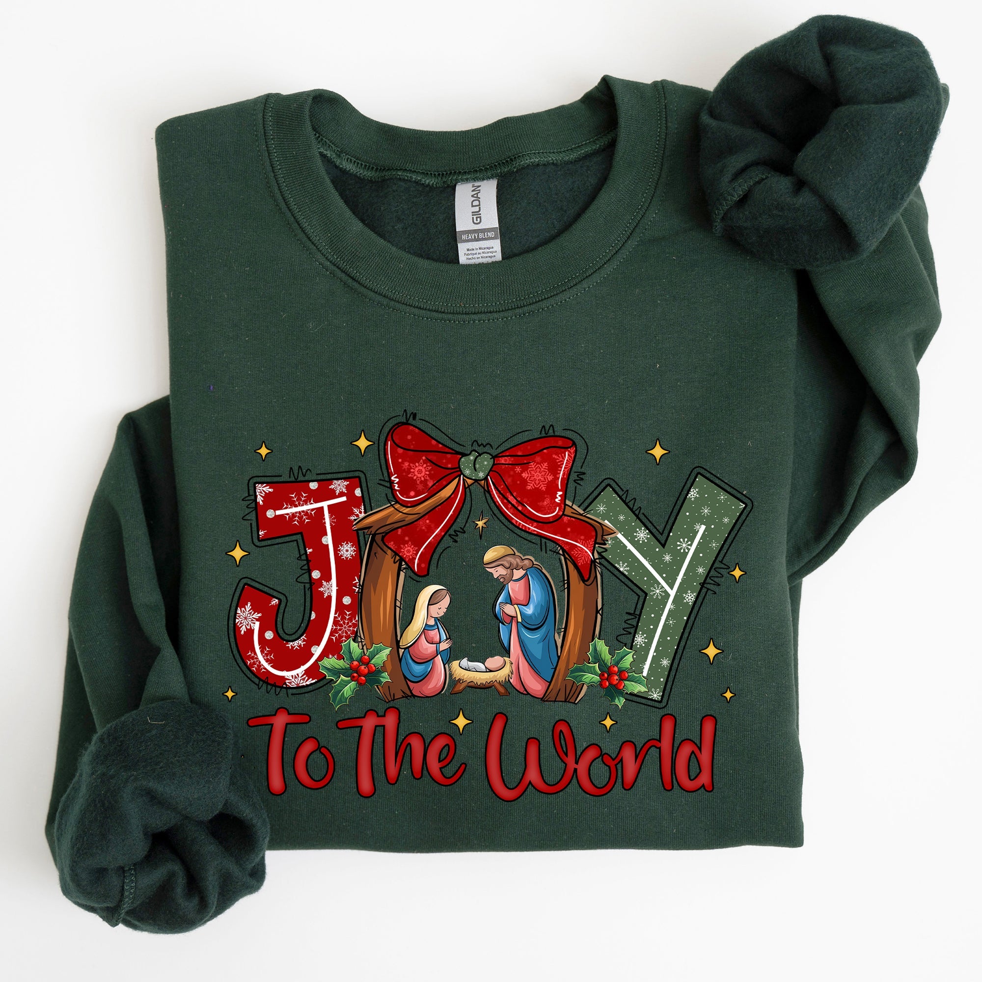 Joy To The World True Story Christian Nativity Christmas Religious Inspirational Holiday Sweatshirt