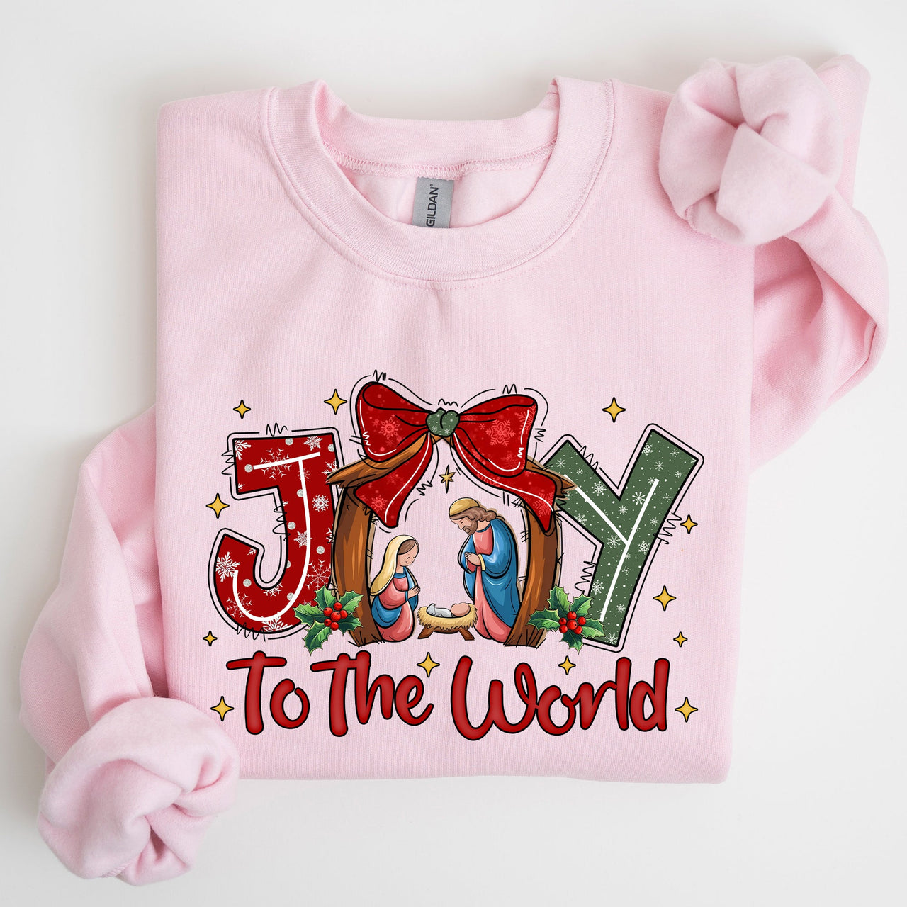Joy To The World True Story Christian Nativity Christmas Religious Inspirational Holiday Sweatshirt