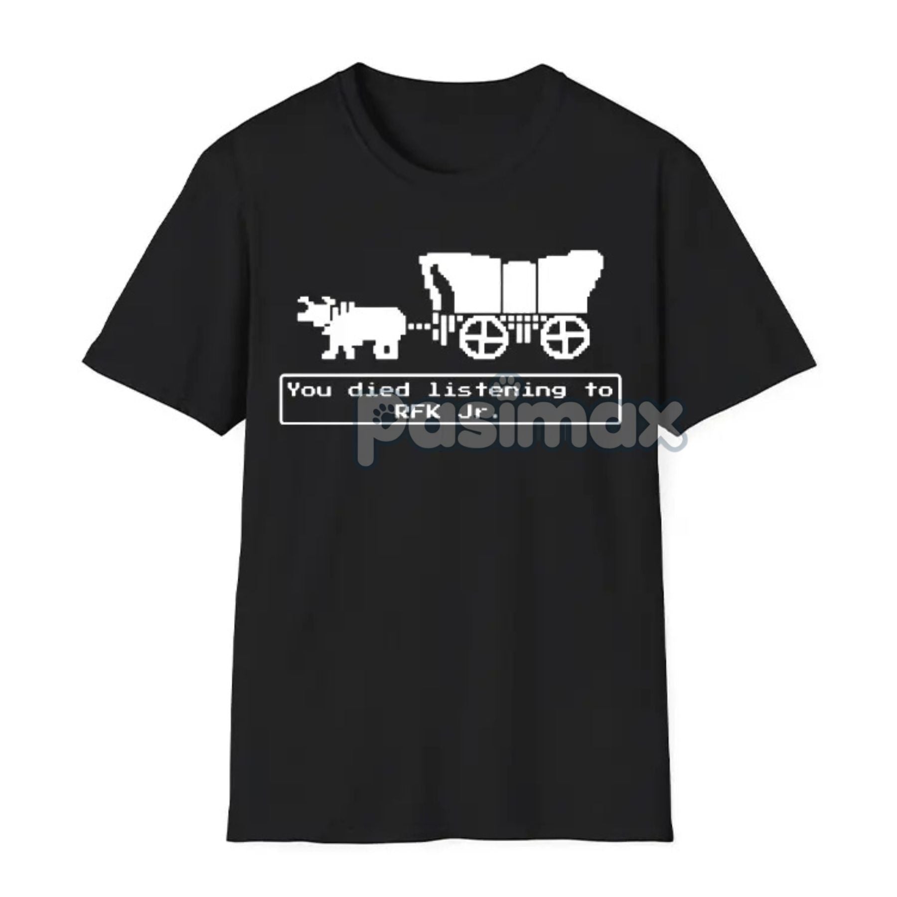 Jr Oregon Trail T-Shirt - Anti-Trump Political Humor Tee, Funny Vintage Game Parody