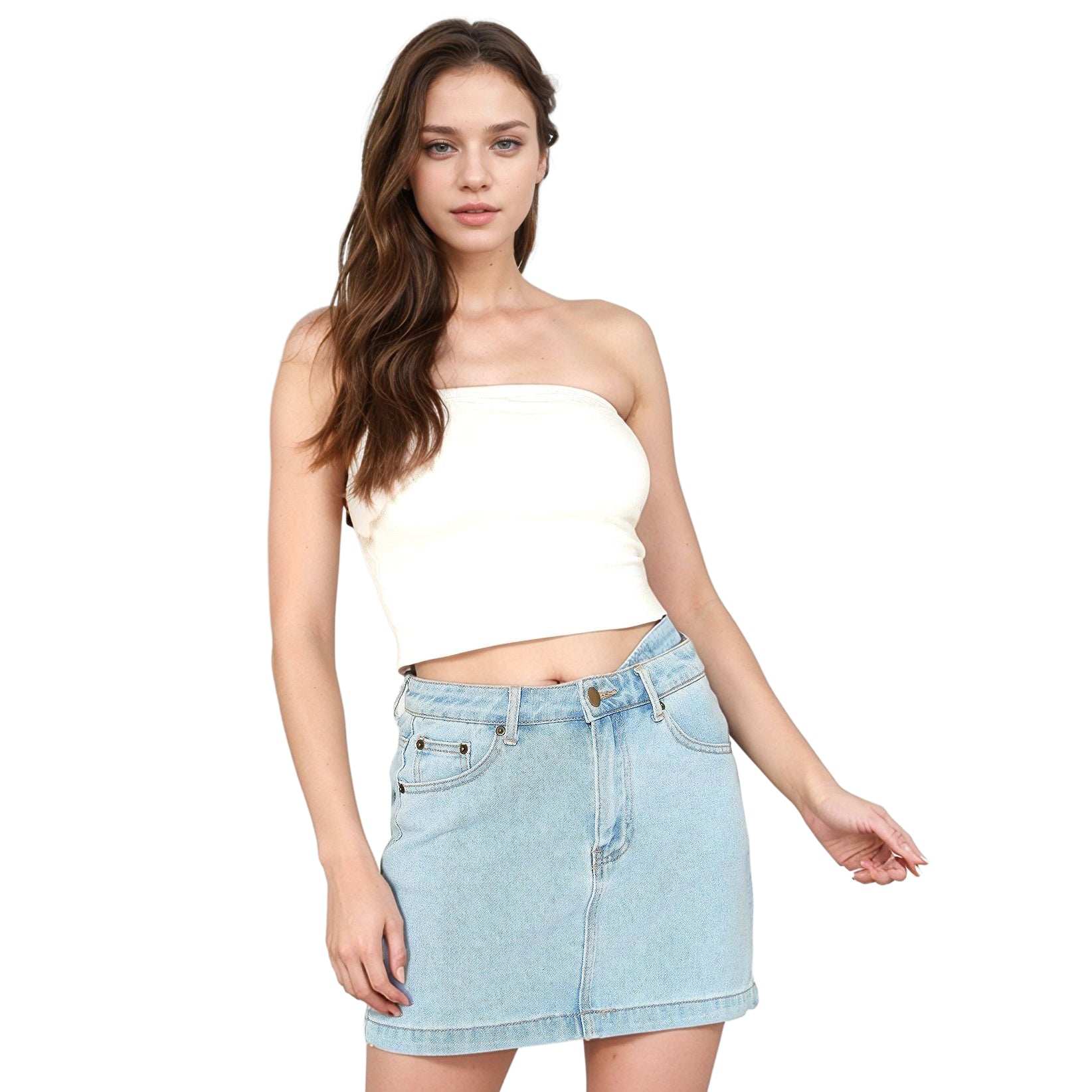 Women's Off Shoulder Cropped Tube Top