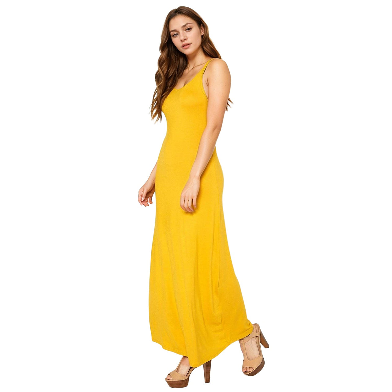 Women's Sleeveless Scoop Neck Maxi Dress