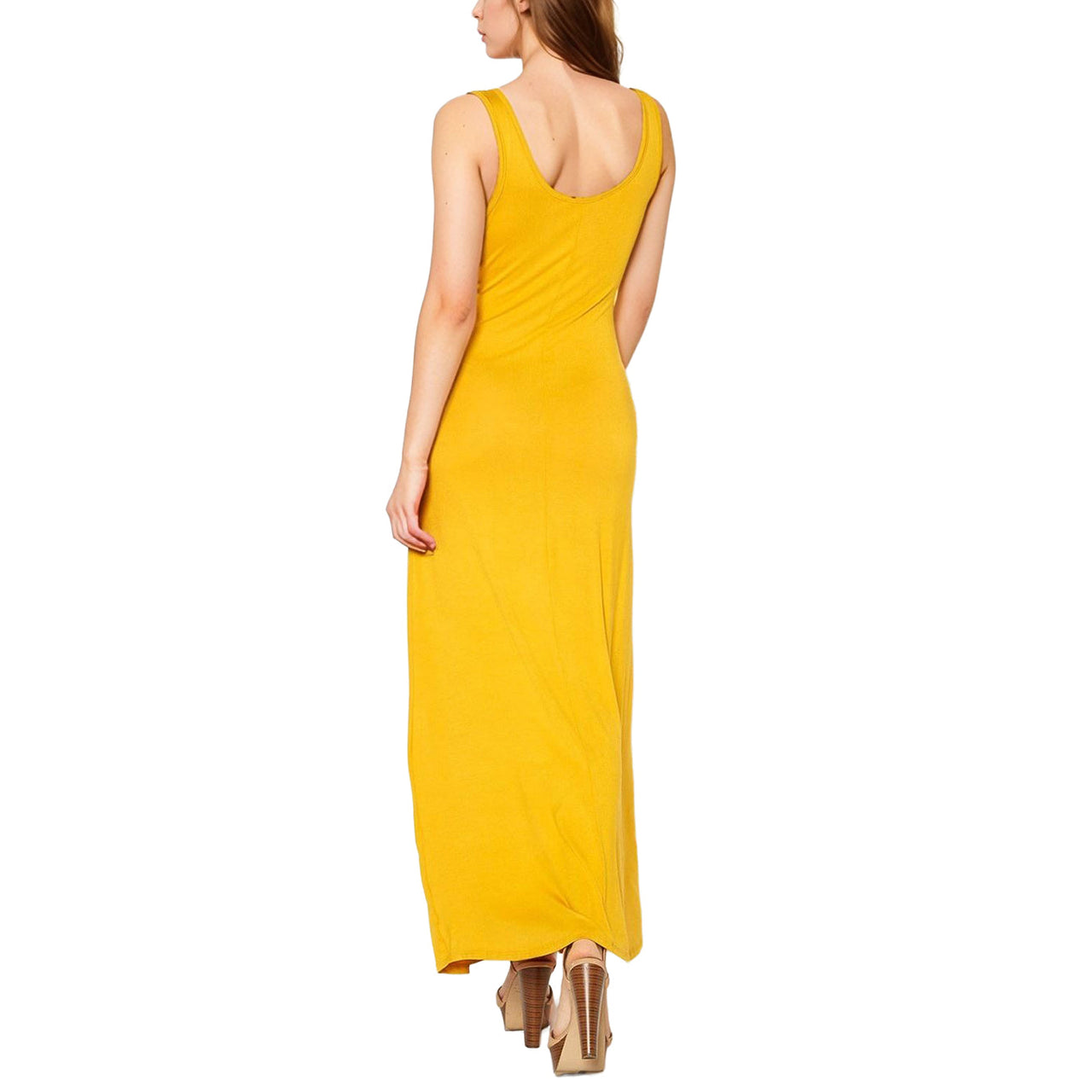 Women's Sleeveless Scoop Neck Maxi Dress