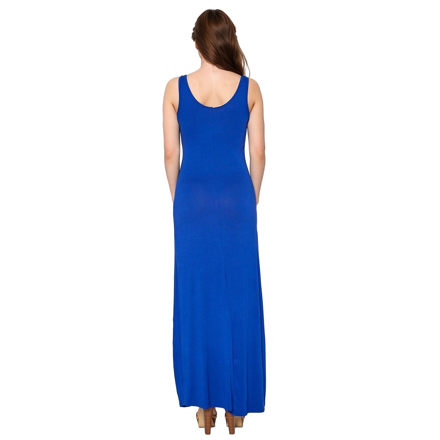 Women's Sleeveless Scoop Neck Maxi Dress