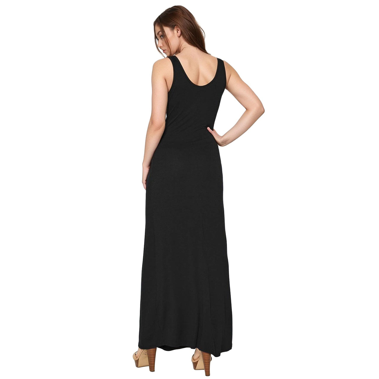 Women's Sleeveless Scoop Neck Maxi Dress