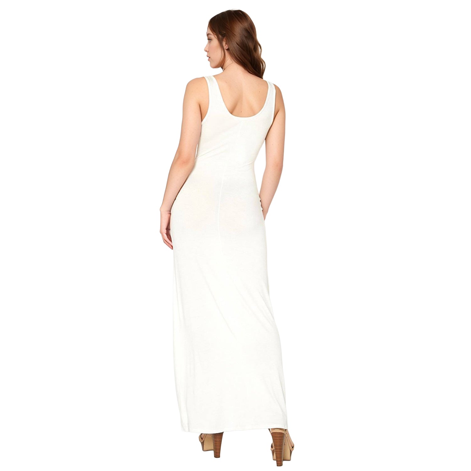 Women's Sleeveless Scoop Neck Maxi Dress