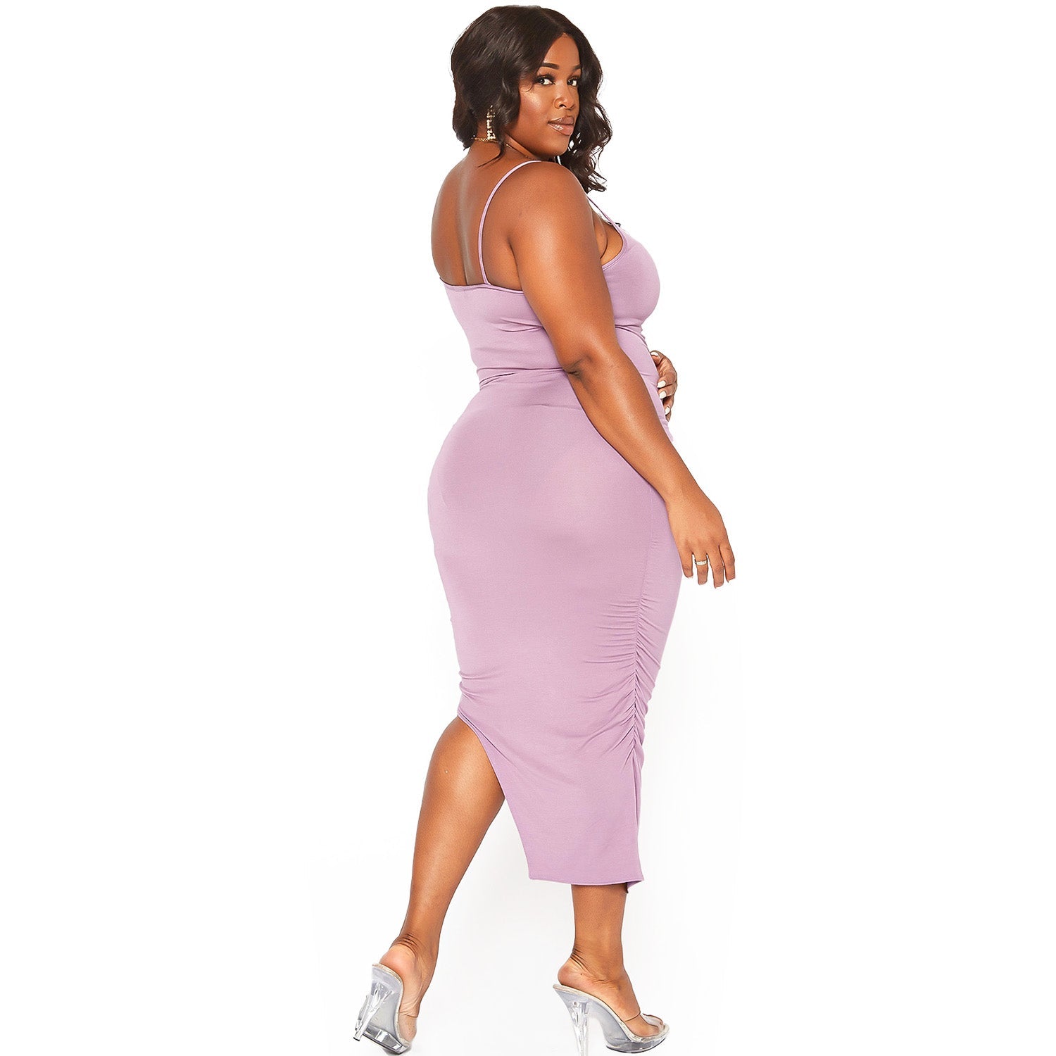 Plus Size Women's Spaghetti Strap Long Dress