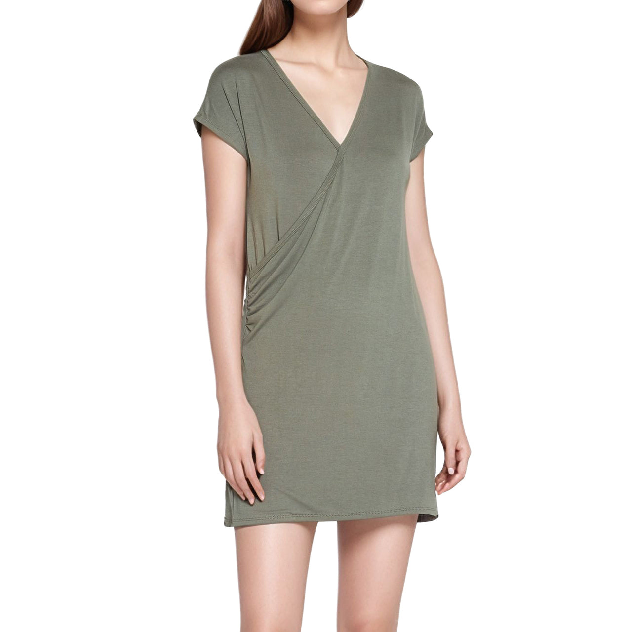 Women's V-Neck Mini Wrap Dress