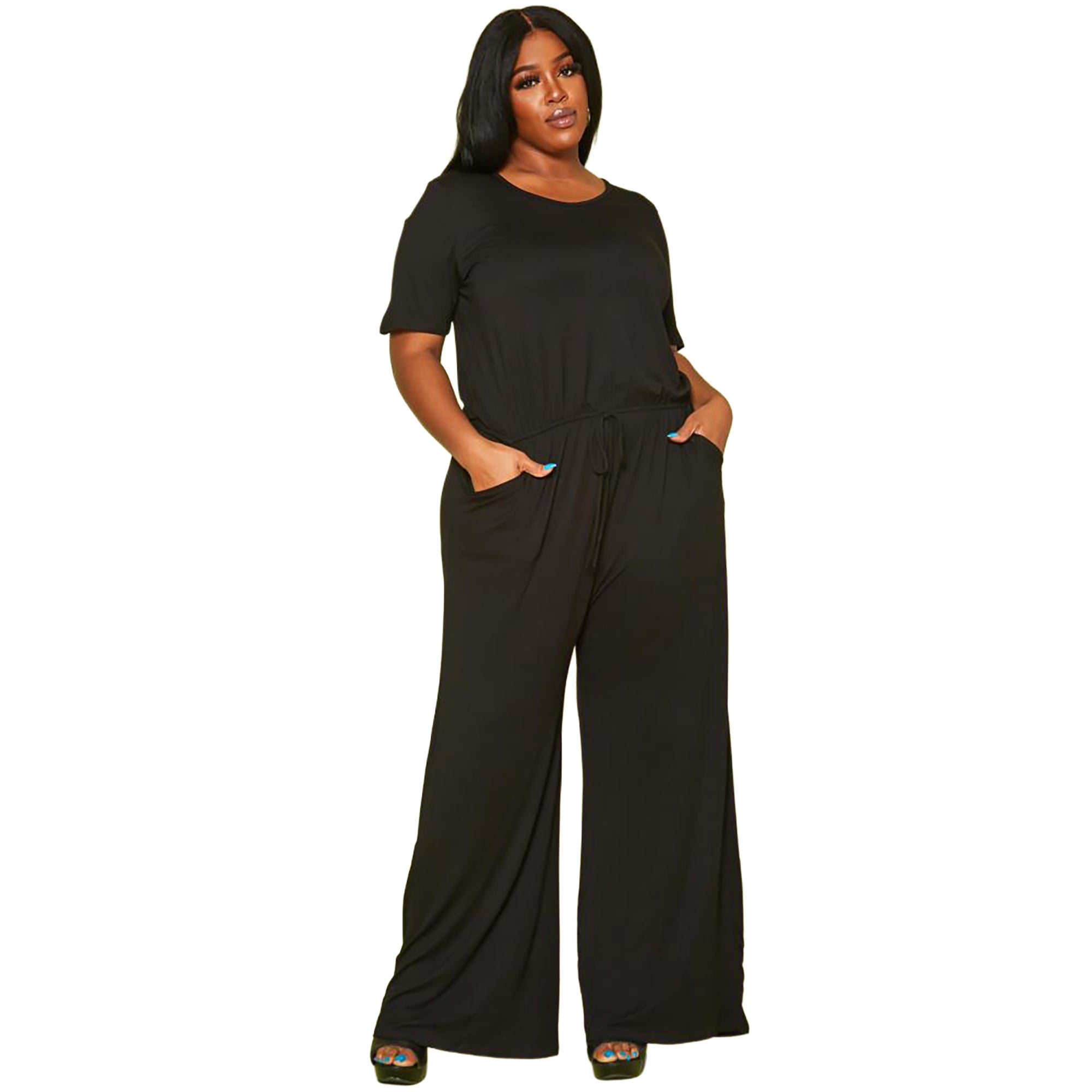 Women's Plus Size Lounge Wide Leg Jumpsuit