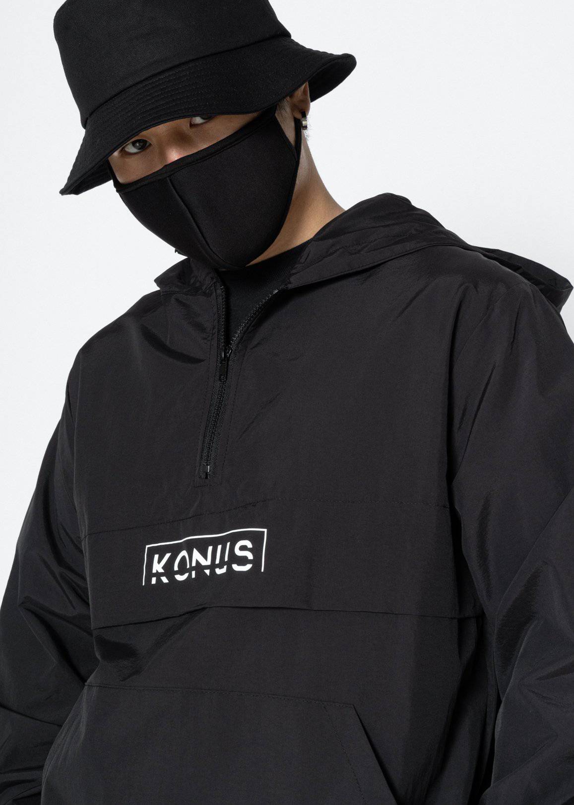 Konus Men's Essential Logo Anorak in Black