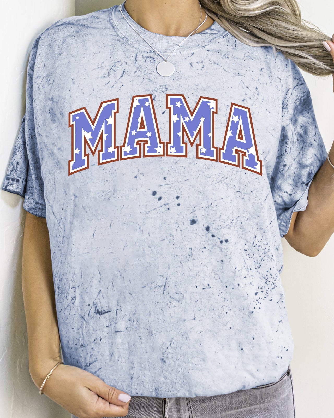 Patriotic Mama, Stars And Stripes, 4th Of July Color Blast Edition Comfort Colors Tee