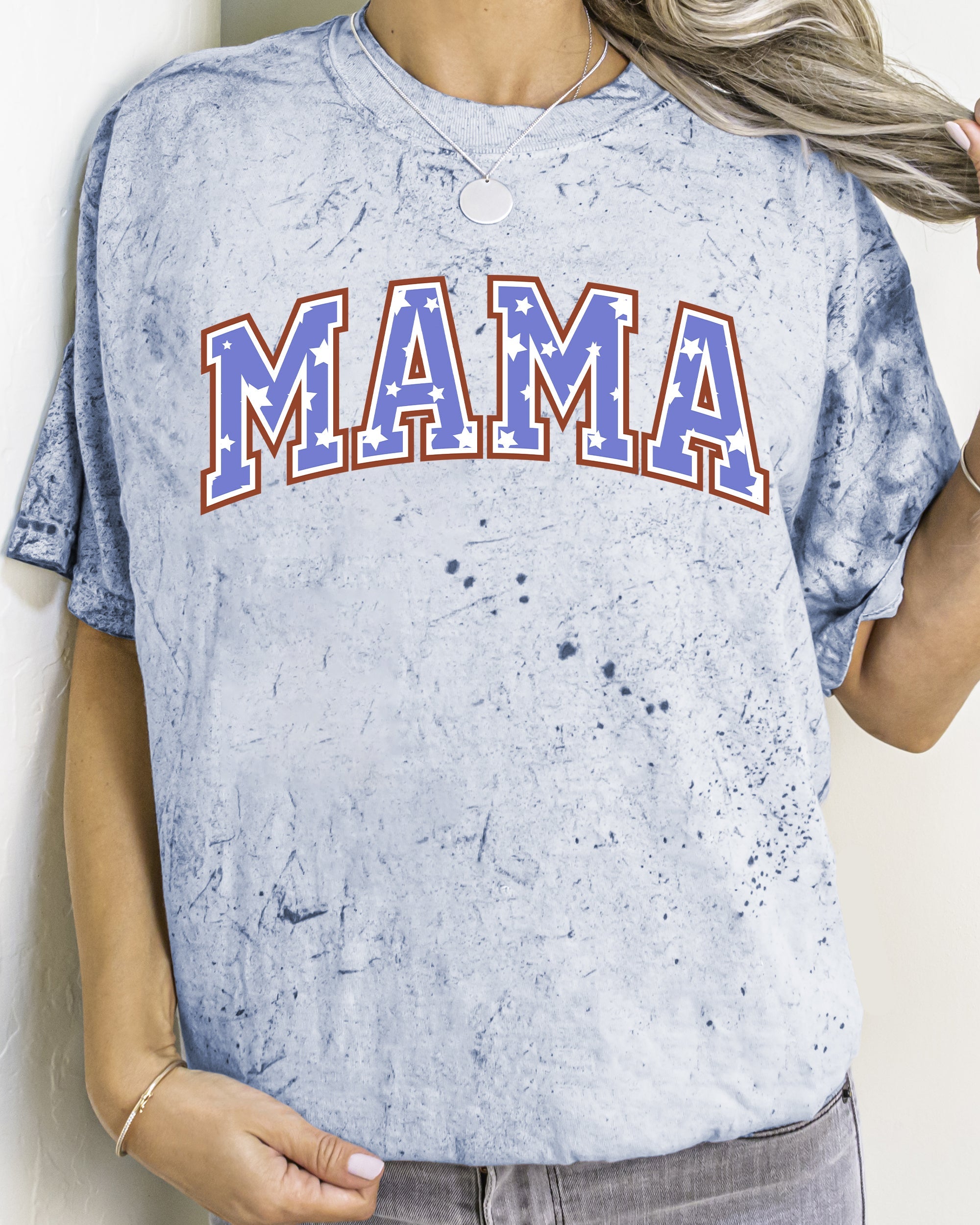 Patriotic Mama, Stars And Stripes, 4th Of July Color Blast Edition Comfort Colors Tee