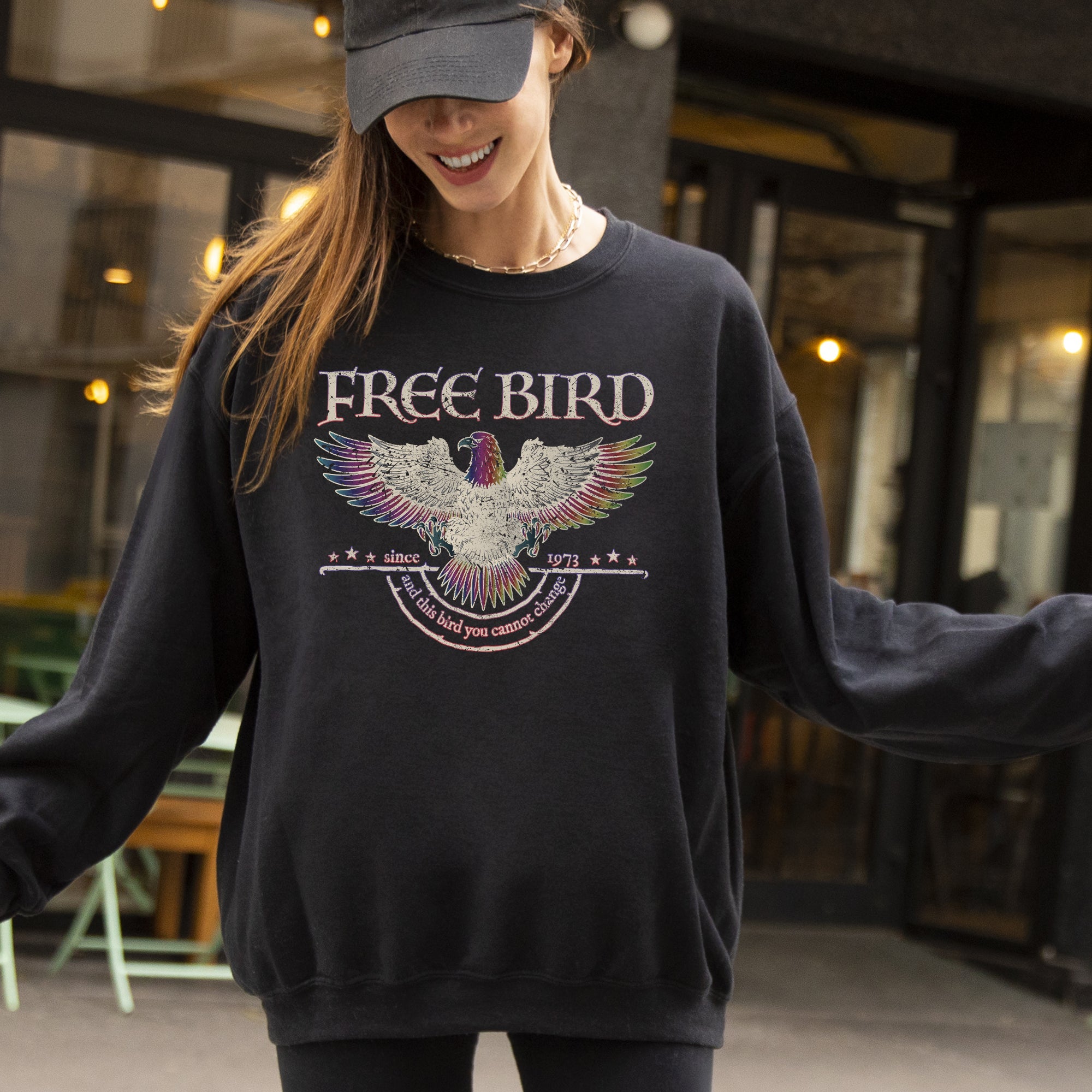 Free Bird Band Old School Band Retro Music Rock Band Classic Rock Anthem Sweatshirt