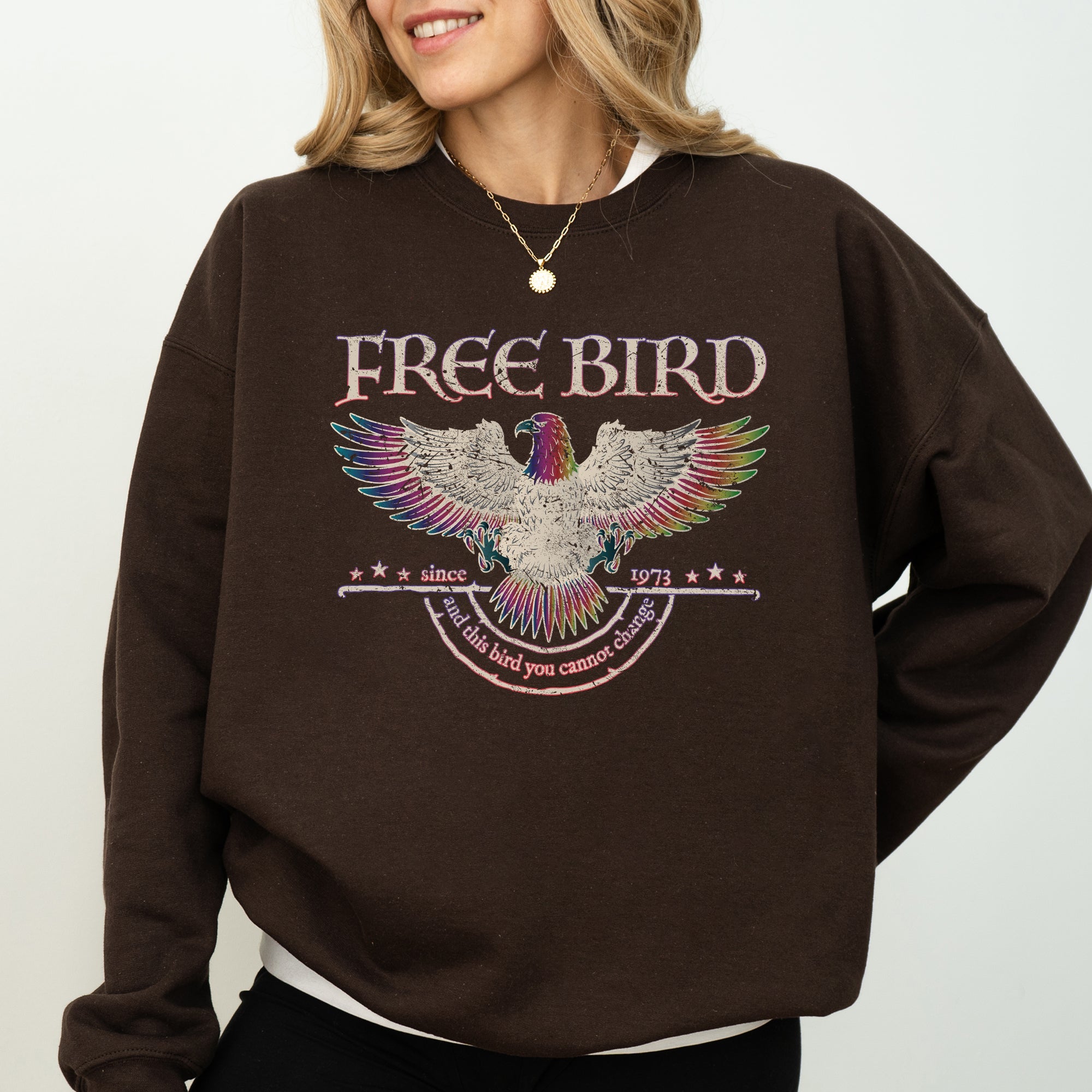 Free Bird Band Old School Band Retro Music Rock Band Classic Rock Anthem Sweatshirt