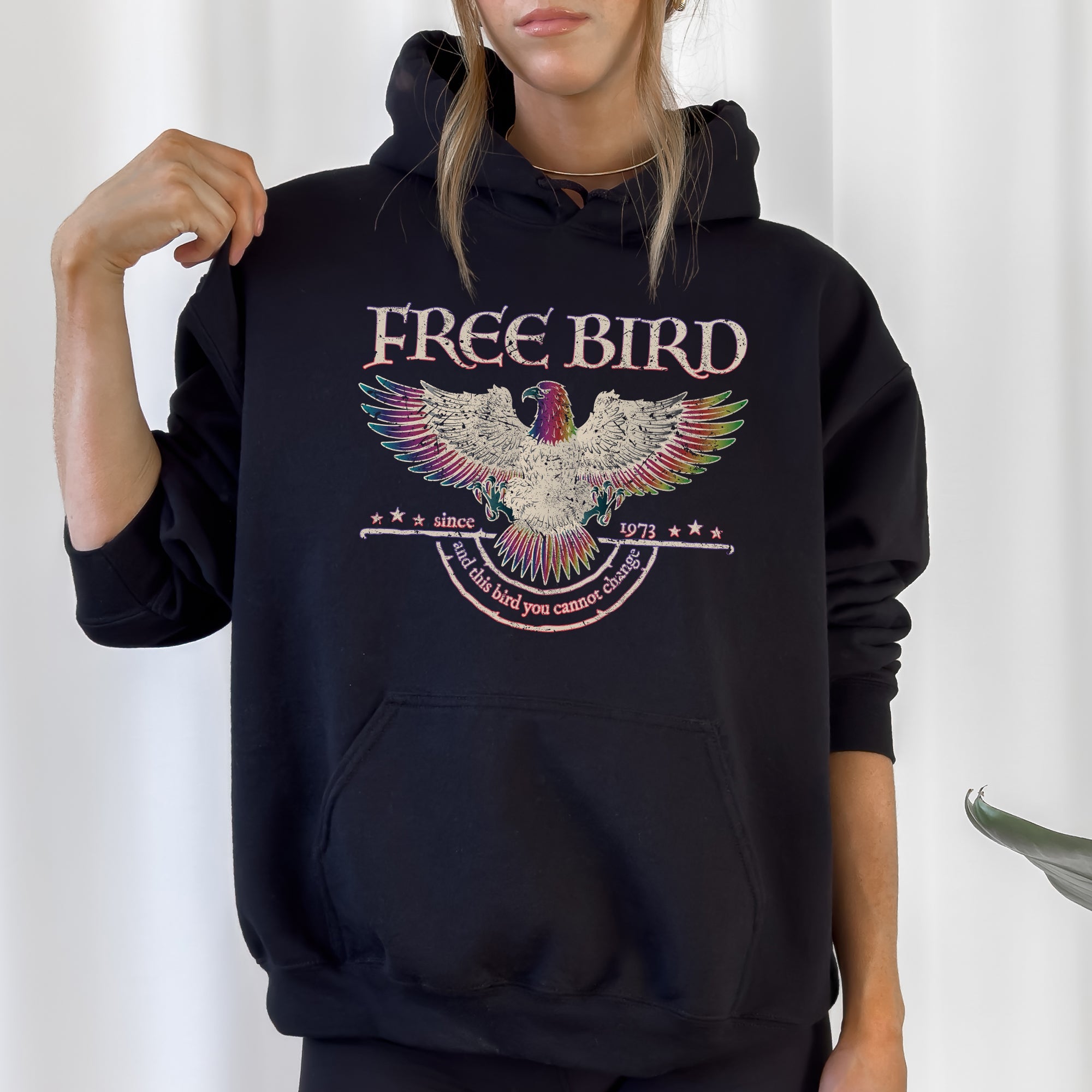Free Bird Old School Band Retro Rock Graphic Hoodie For Nostalgic Music Lovers Fans Everywhere