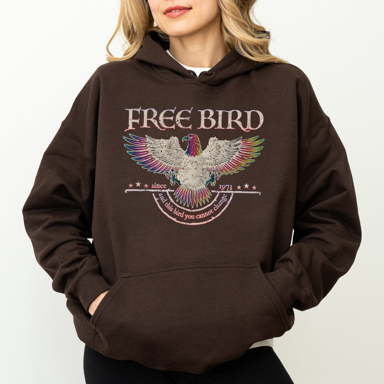 Free Bird Old School Band Retro Rock Graphic Hoodie For Nostalgic Music Lovers Fans Everywhere