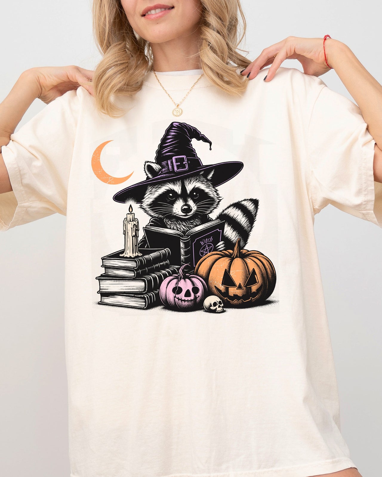 Raccoon Moon Animal Lover Comfort Colors Tee