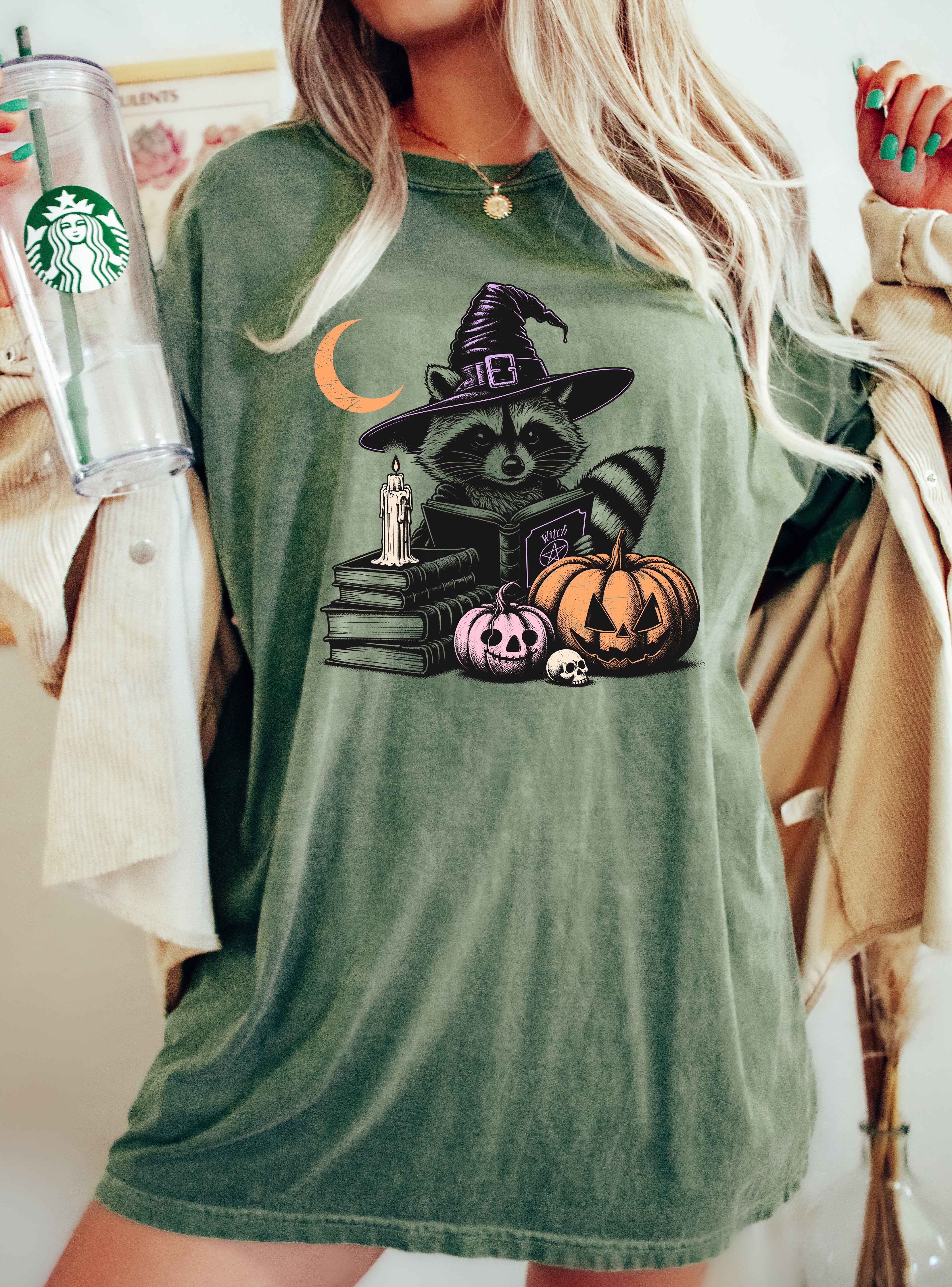 Raccoon Moon Animal Lover Comfort Colors Tee