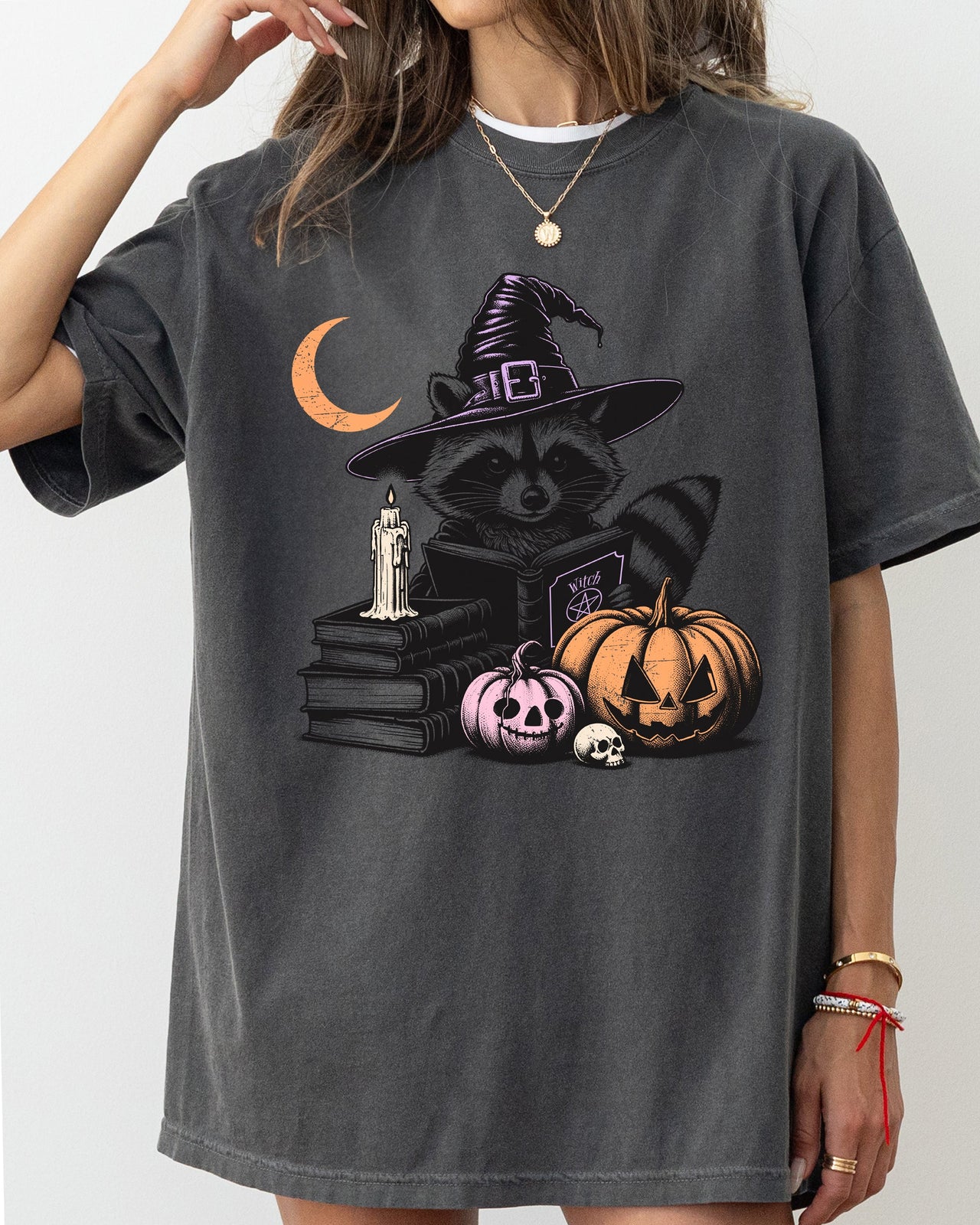 Raccoon Moon Animal Lover Comfort Colors Tee
