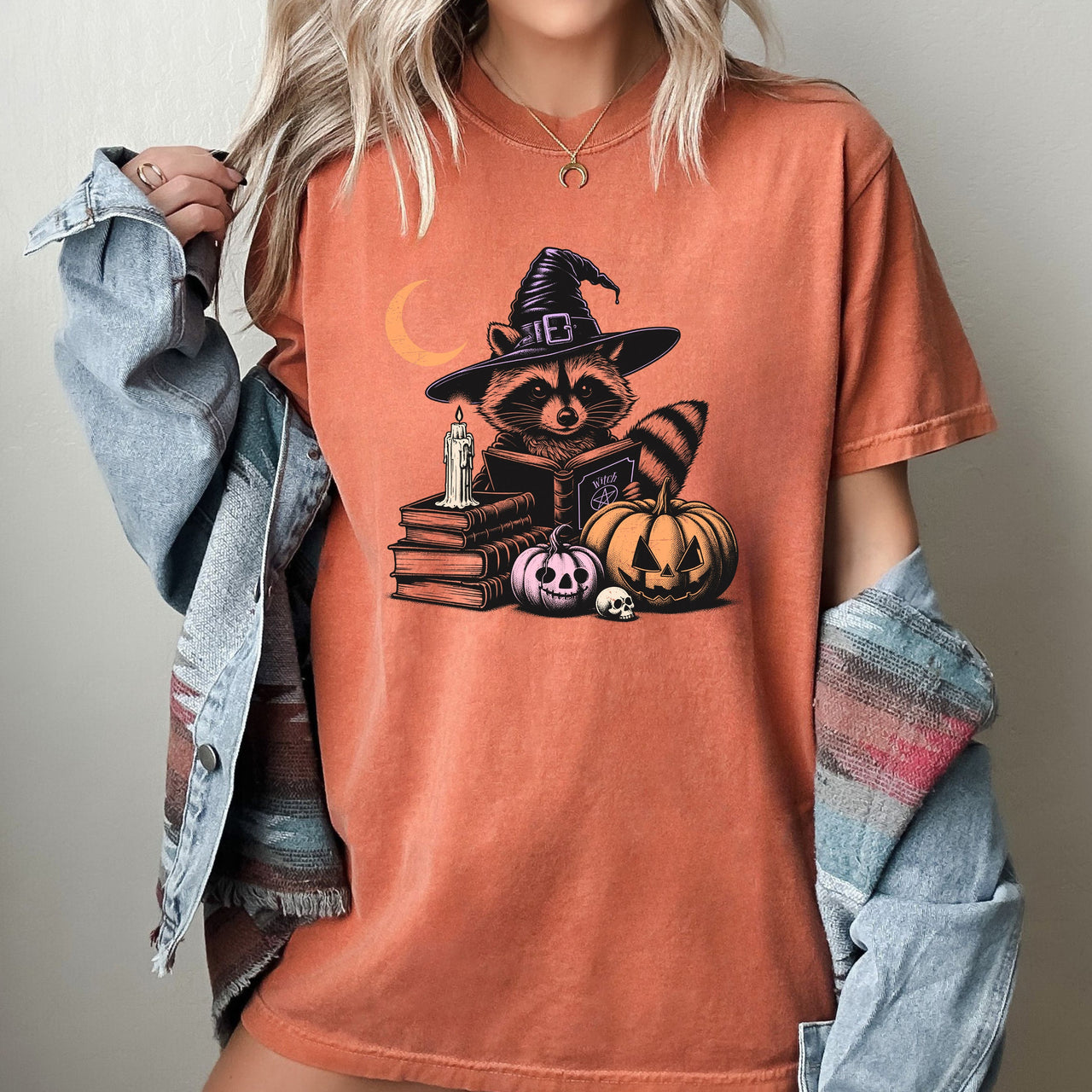 Raccoon Moon Animal Lover Comfort Colors Tee