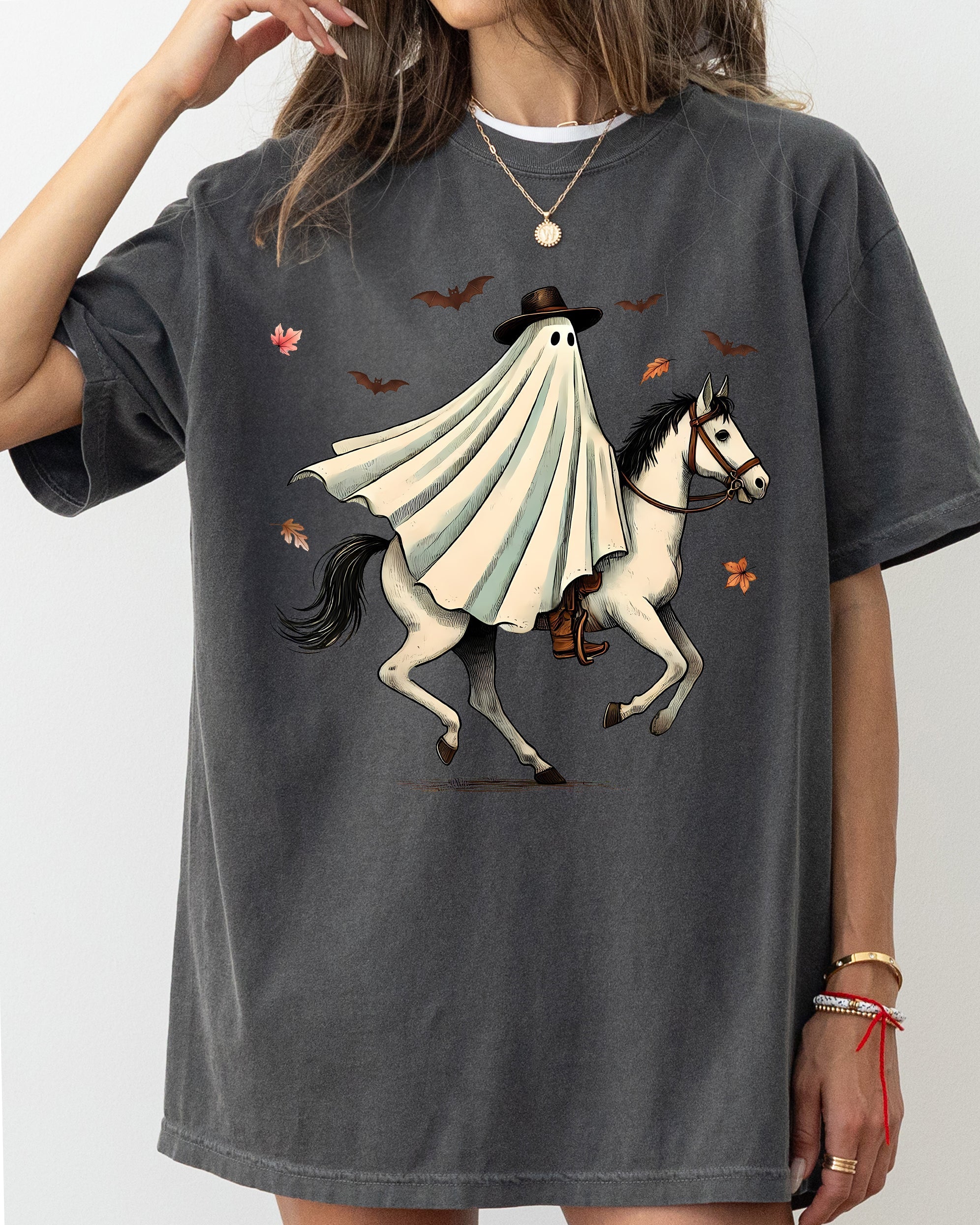 Cowboy Ghost Riding Horse Western Witch Halloween Costume Meme Aesthetic Comfort Colors Tee