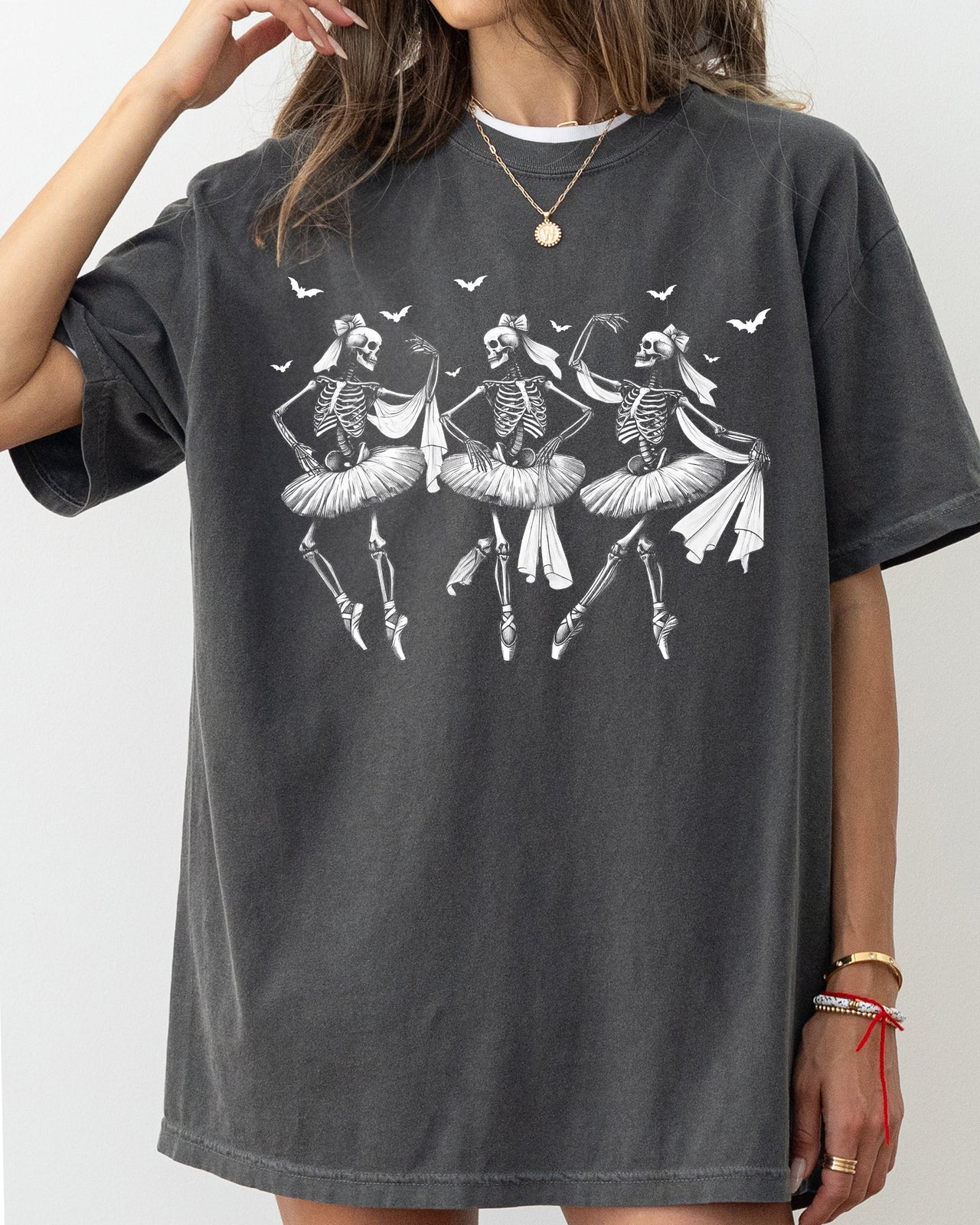 Dancing Skeletons Bride Western Witch Meme Halloween Costume Graphic Comfort Colors Tee