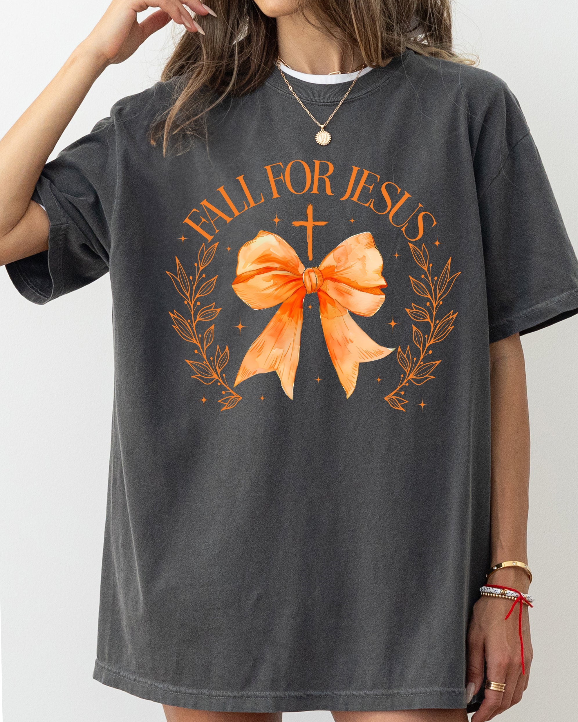 Fall For Jesus Bow Christian Western Witch Meme Halloween Costume Comfort Colors Tee