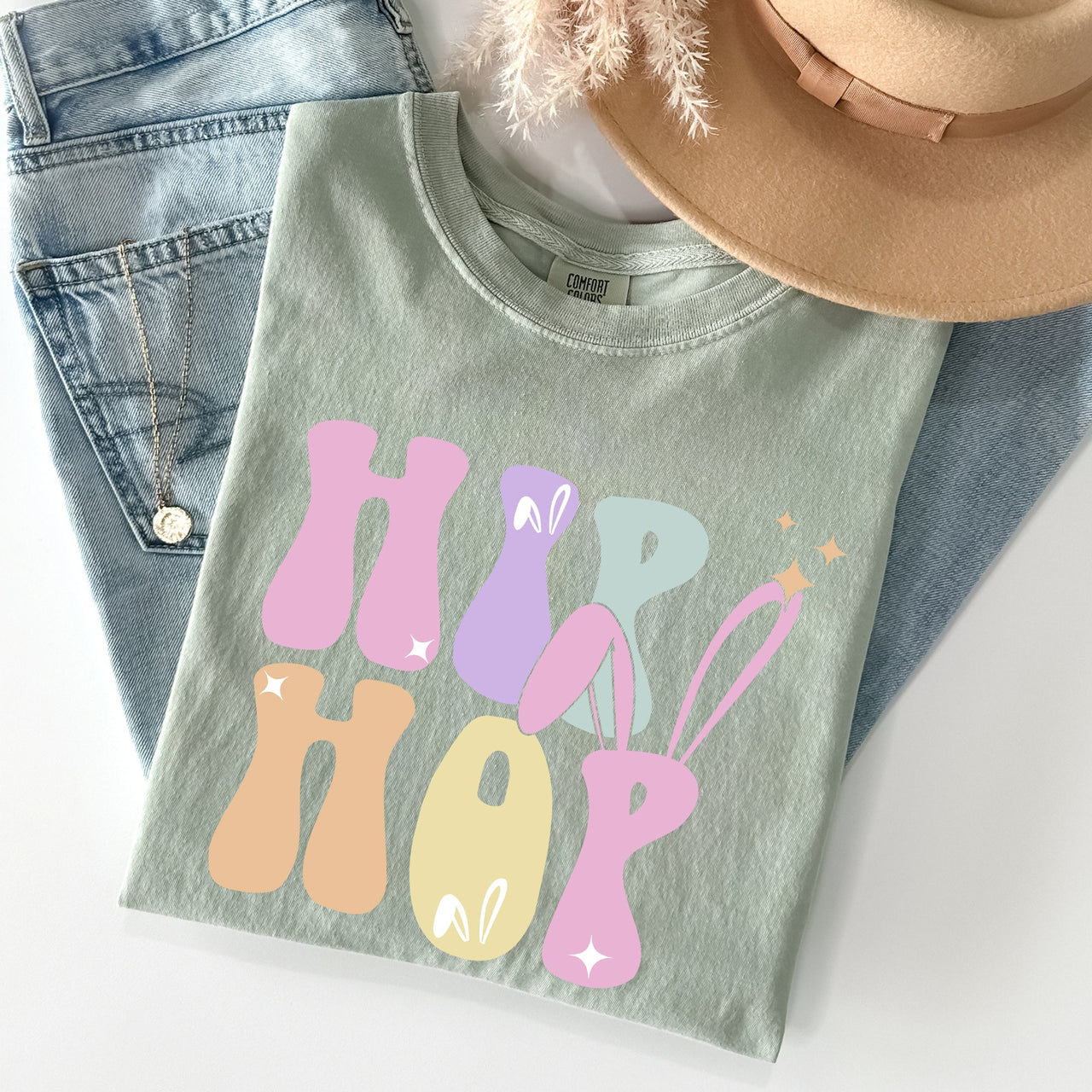 Hip Hop, Retro Easter, Bunny, Rabbit Comfort Colors Tee