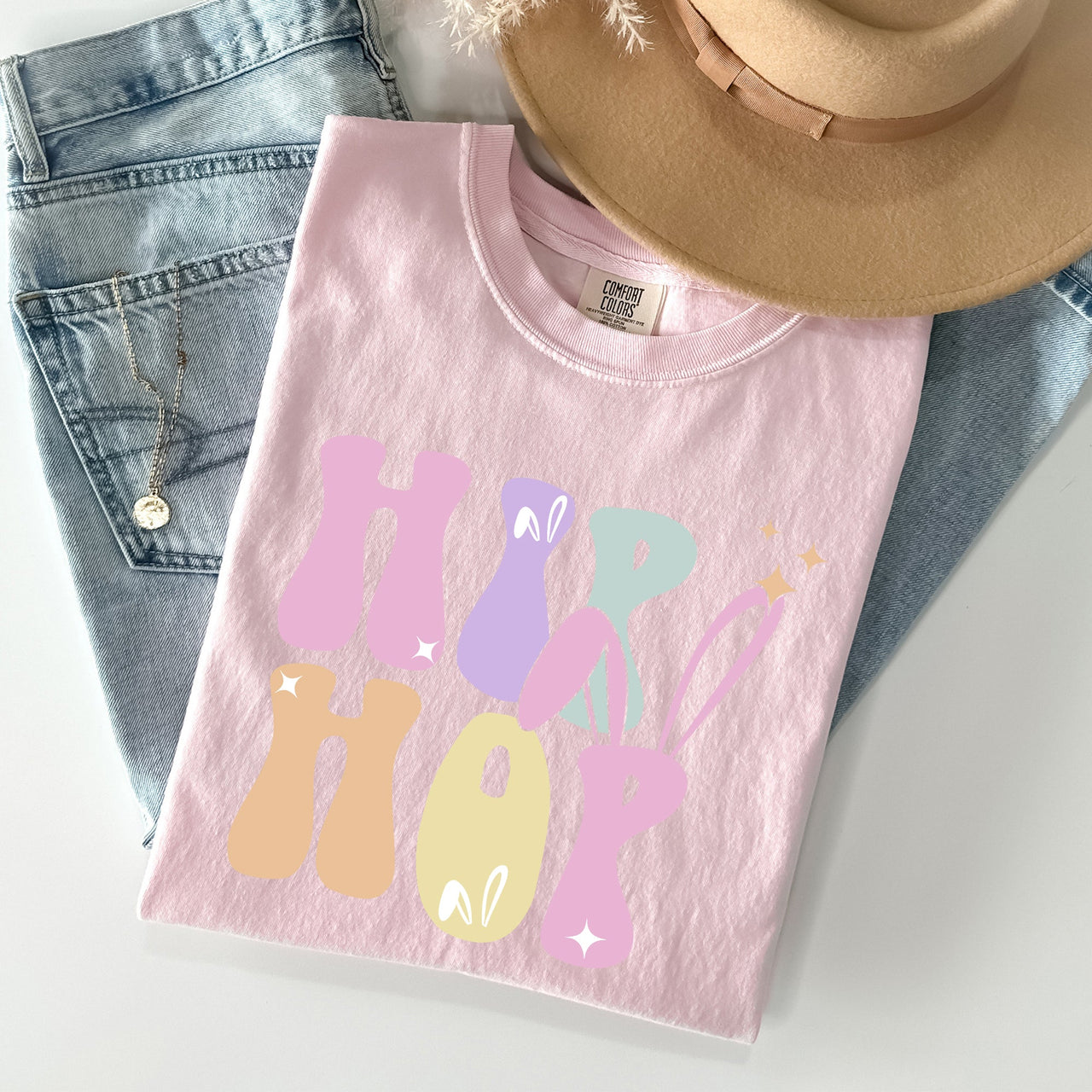 Hip Hop, Retro Easter, Bunny, Rabbit Comfort Colors Tee