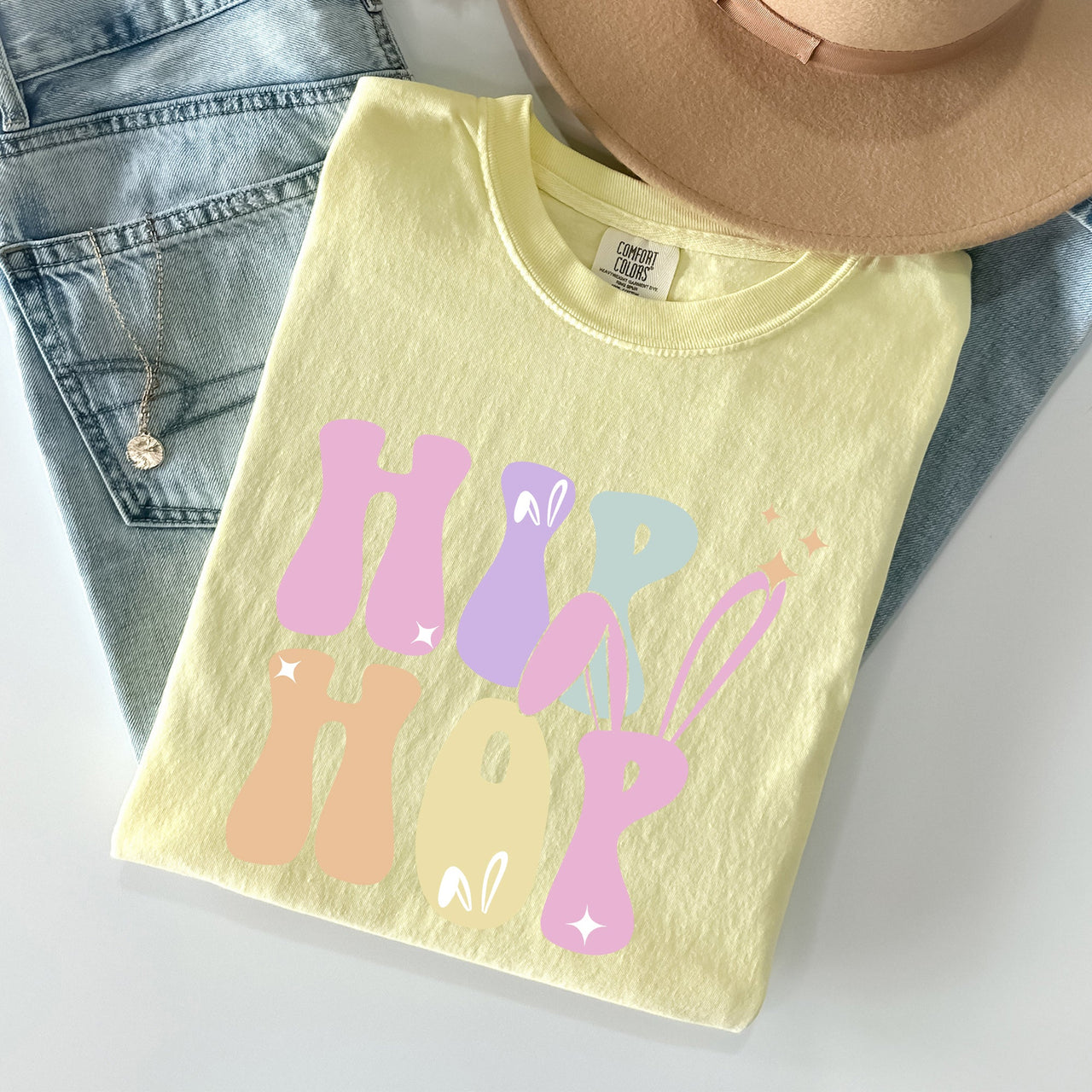 Hip Hop, Retro Easter, Bunny, Rabbit Comfort Colors Tee