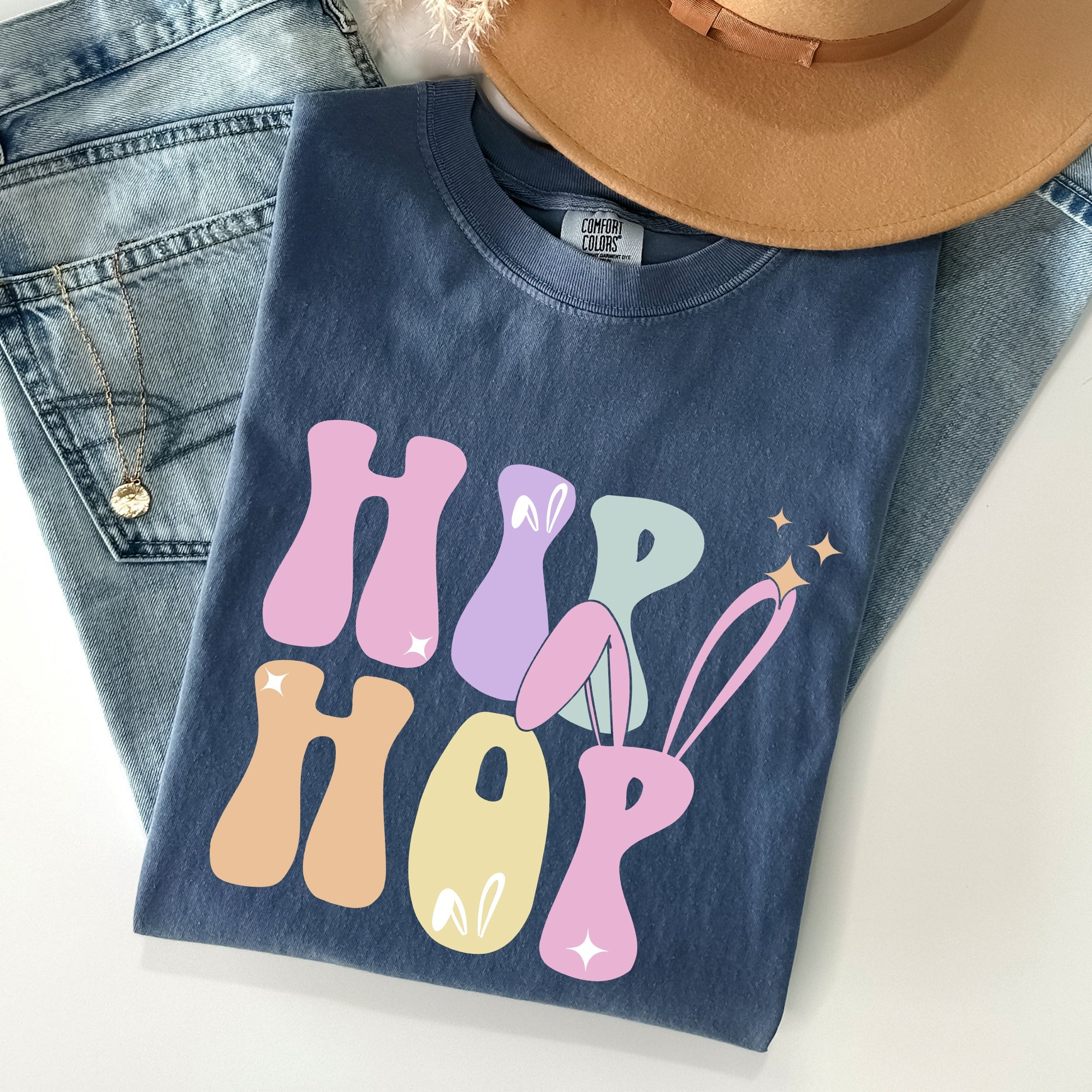 Hip Hop, Retro Easter, Bunny, Rabbit Comfort Colors Tee