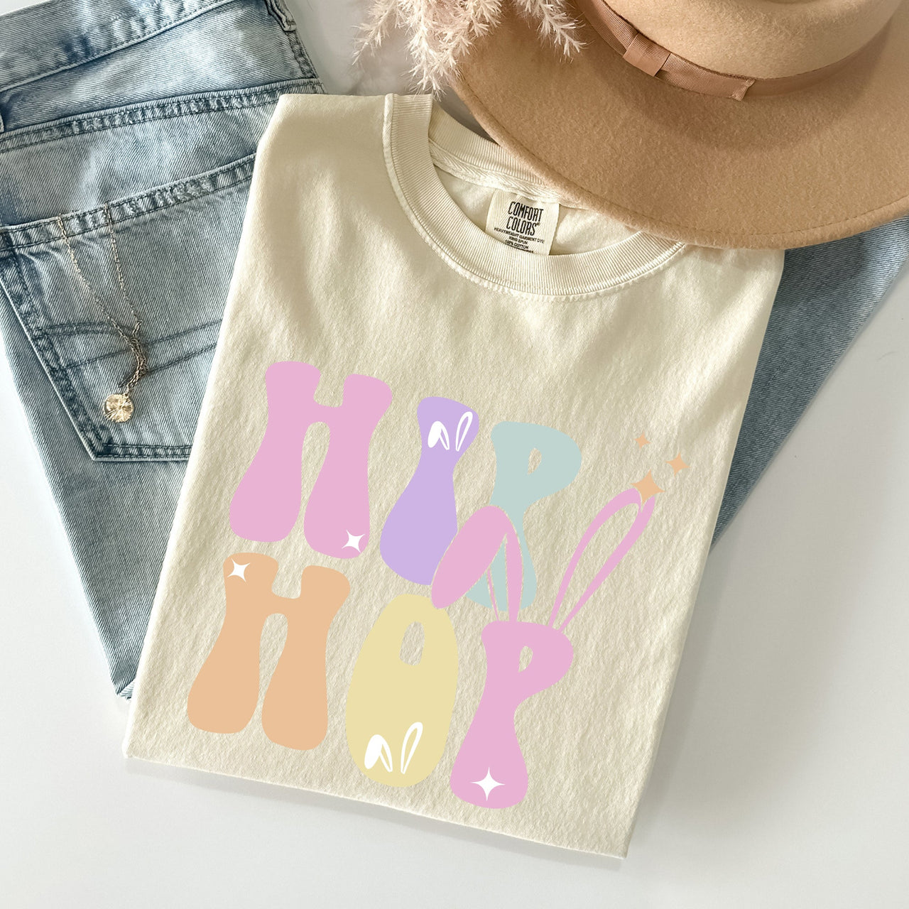 Hip Hop, Retro Easter, Bunny, Rabbit Comfort Colors Tee