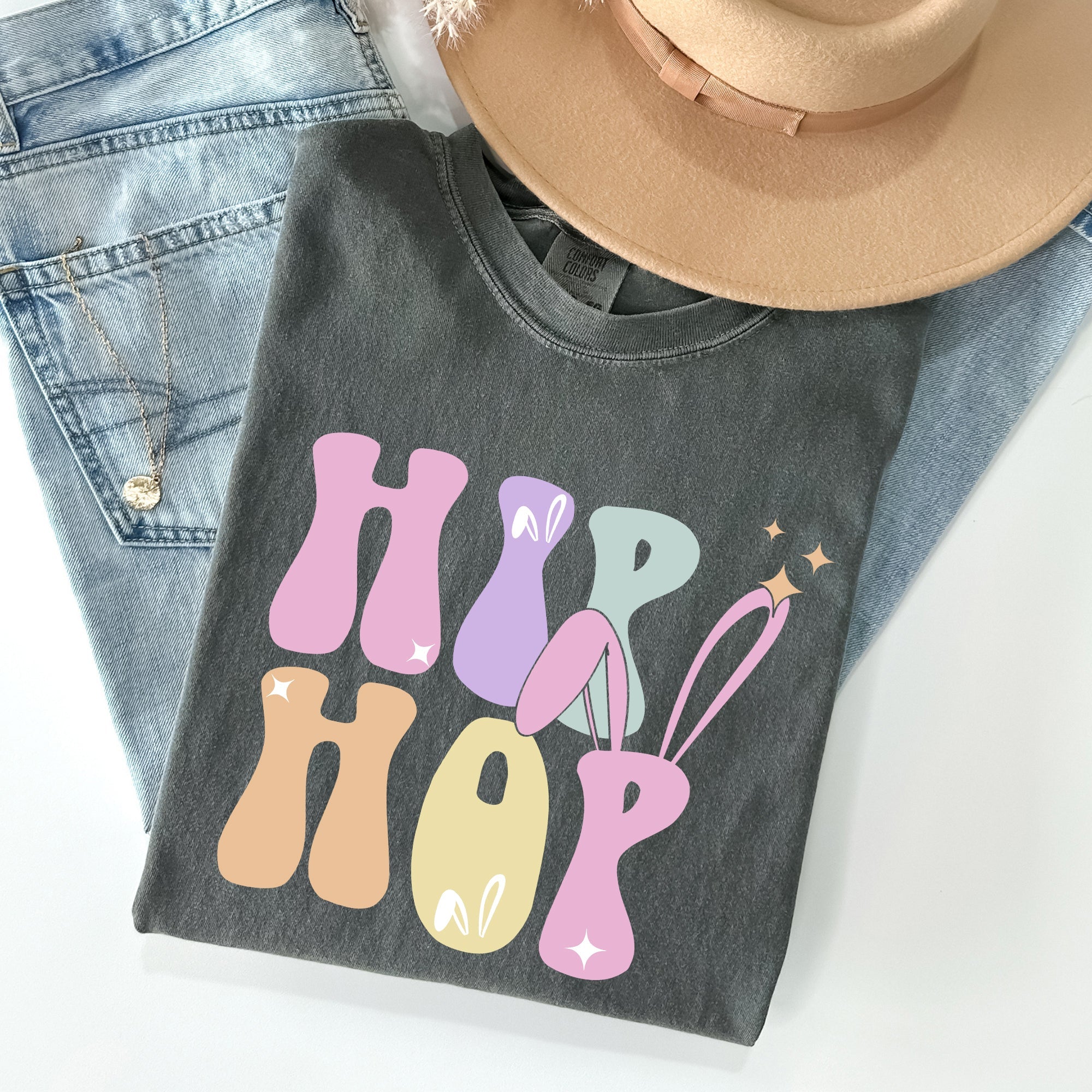 Hip Hop, Retro Easter, Bunny, Rabbit Comfort Colors Tee