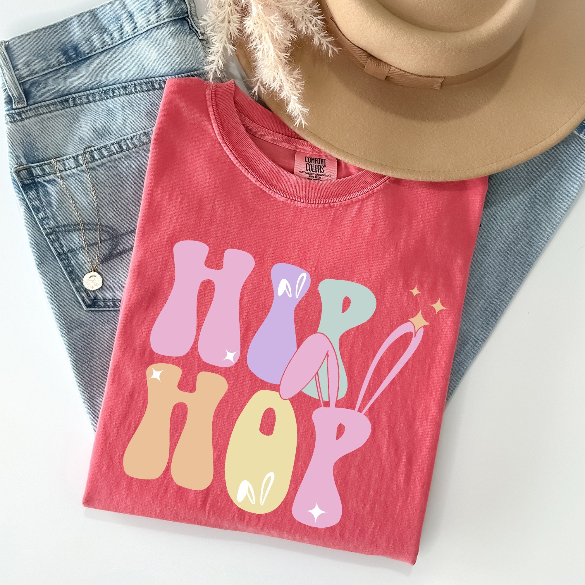 Hip Hop, Retro Easter, Bunny, Rabbit Comfort Colors Tee