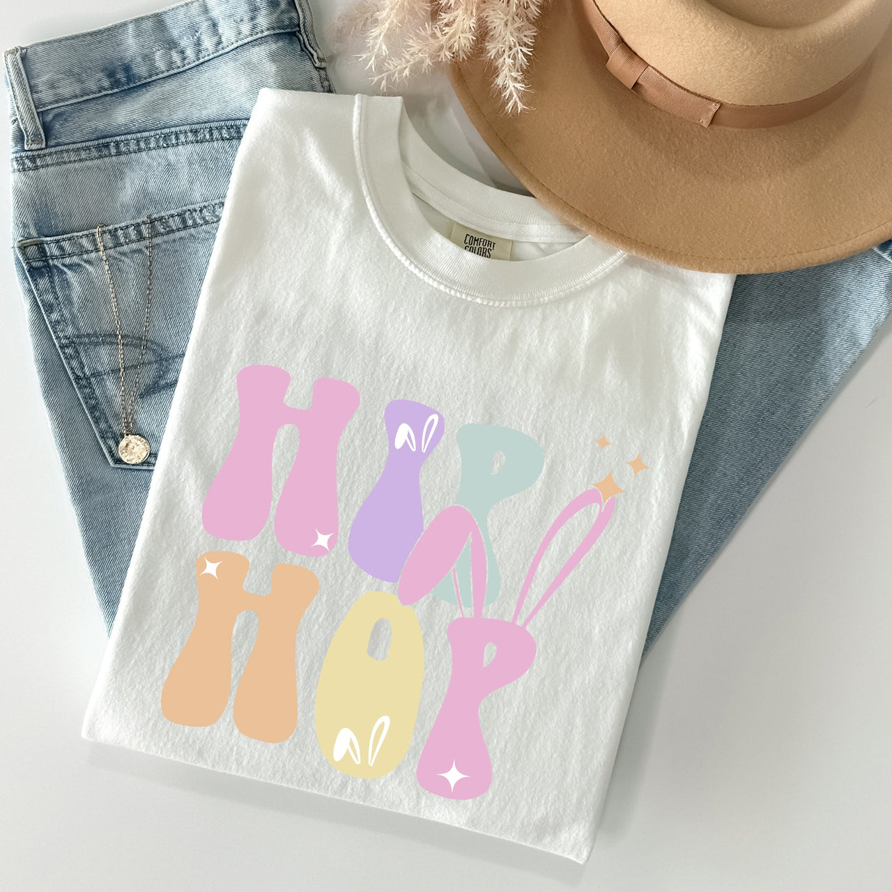Hip Hop, Retro Easter, Bunny, Rabbit Comfort Colors Tee