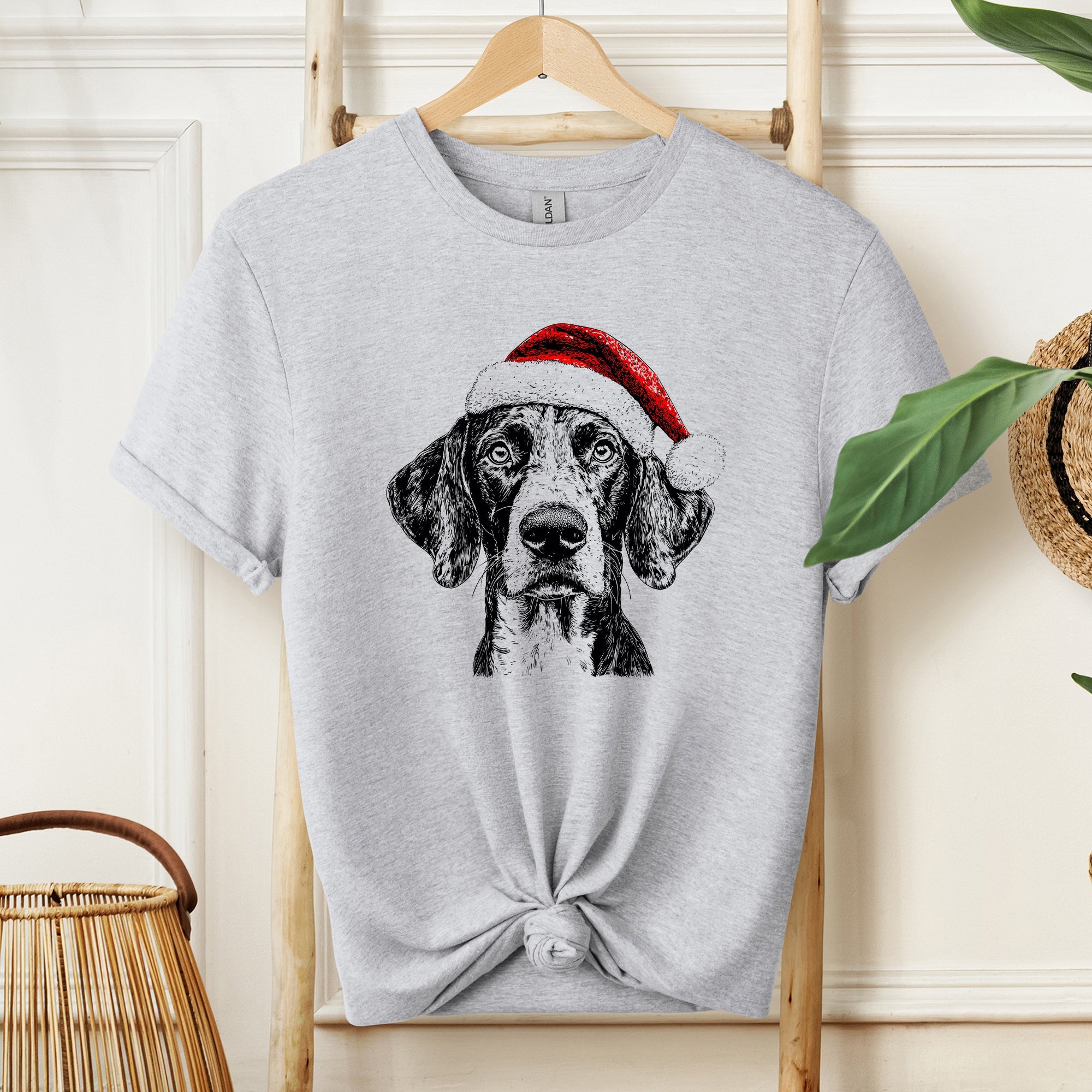 German Shorthaired Santa Dog Christmas Dog Lover Pet Holiday Edition Comfort Colors Tee