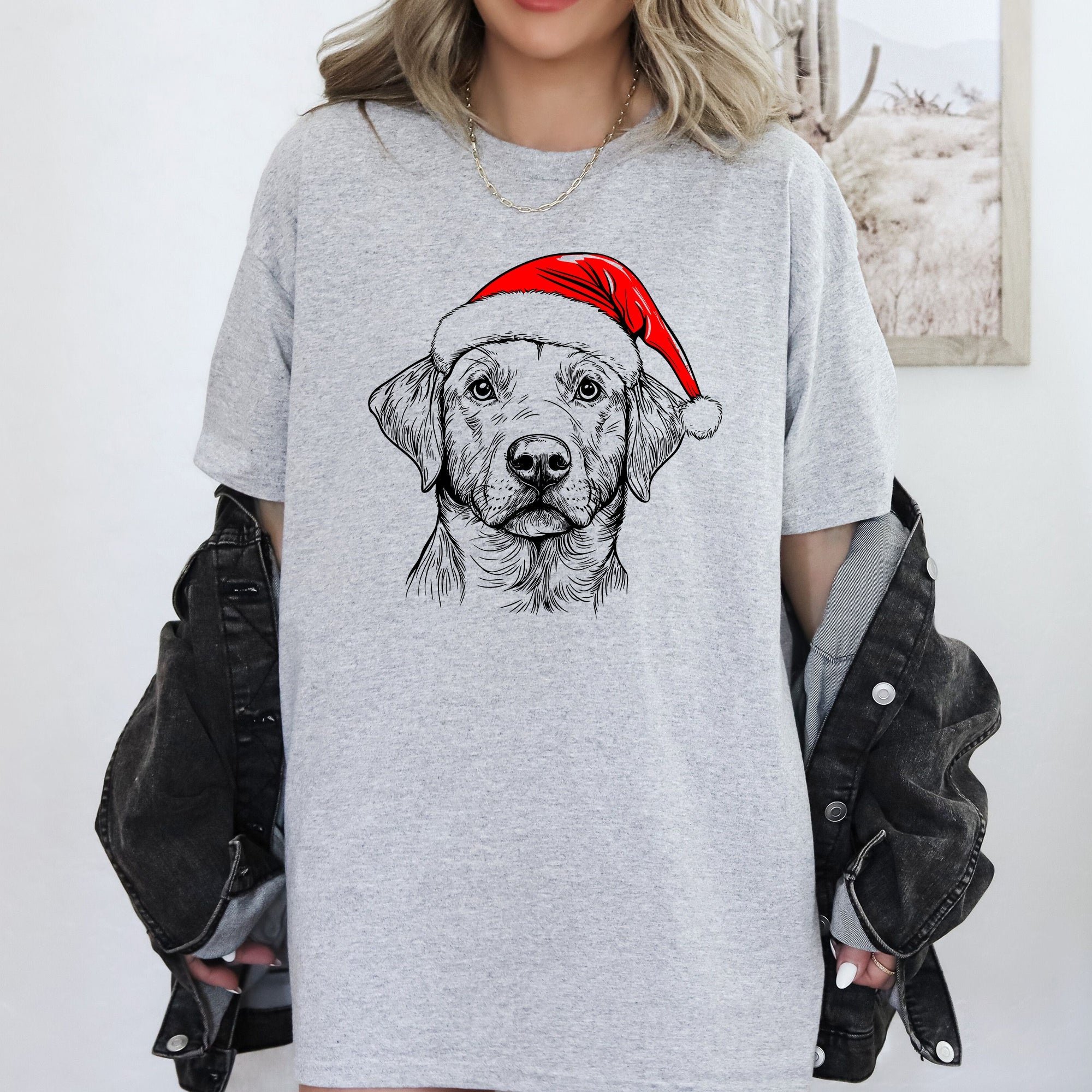 Labrador Retriever Santa Christmas Dog Lover Festive Paws Edition Comfort Colors Tee
