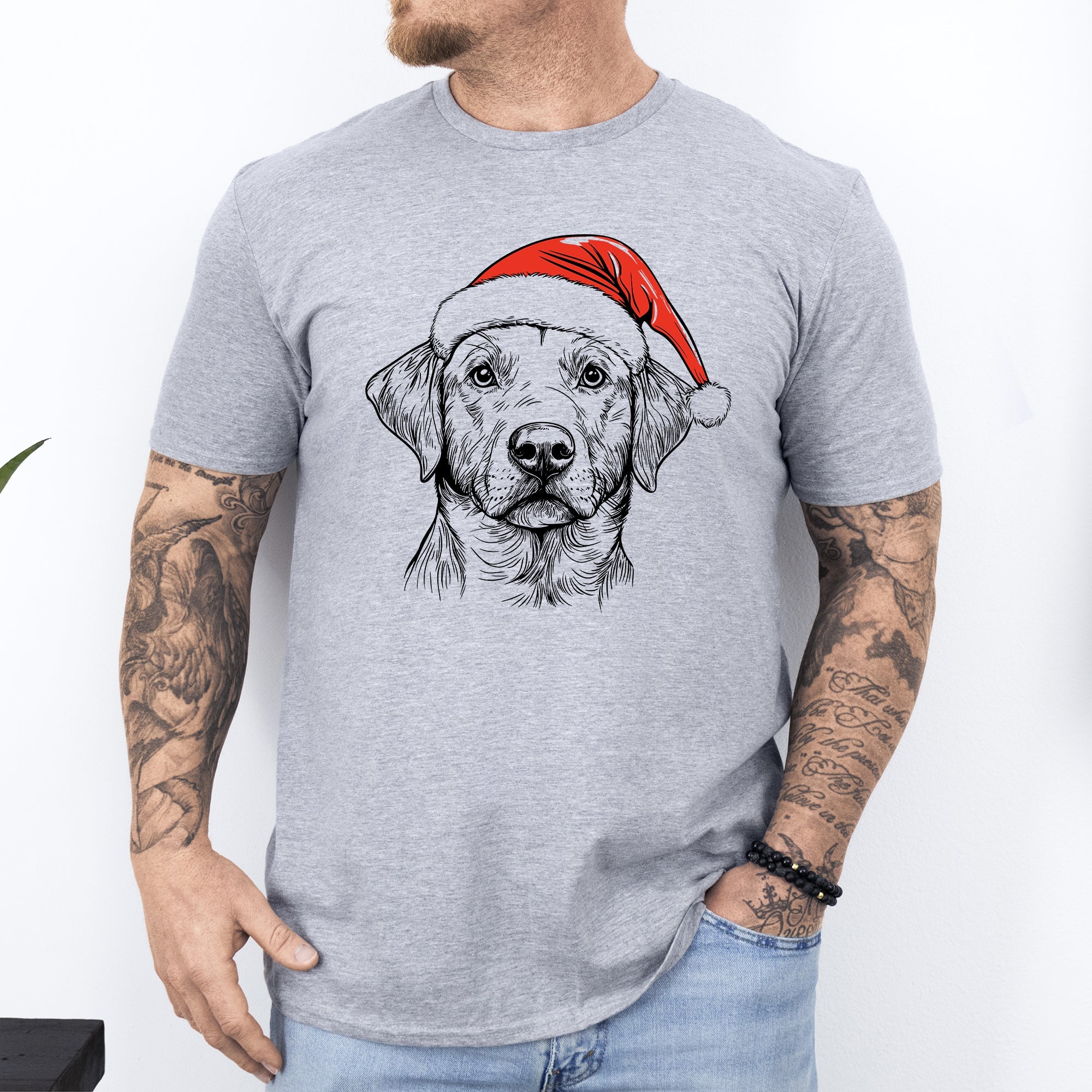 Labrador Retriever Santa Christmas Dog Lover Festive Paws Edition Comfort Colors Tee