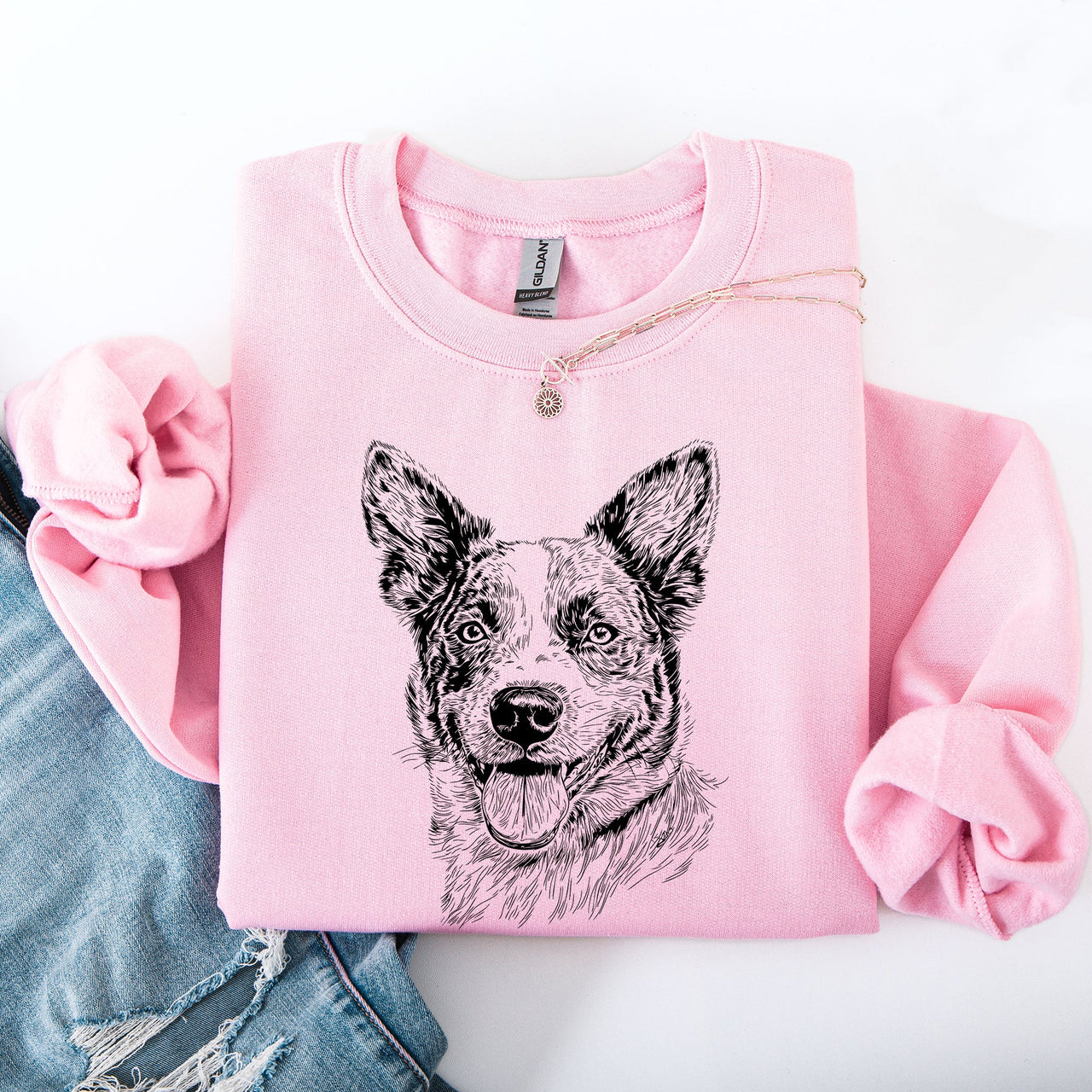 Australian Cattle Dog Blue Heeler Breed Artwork Celebrating Loyal Companions For Outdoor Lovers Sweatshirt