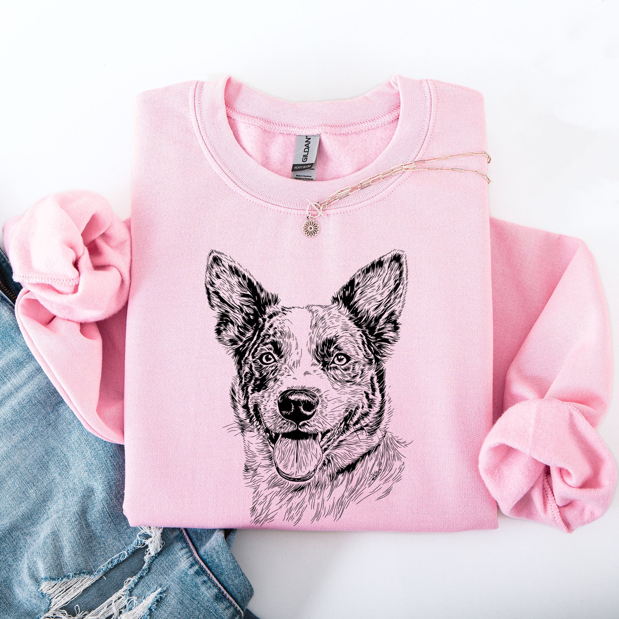 Australian Cattle Dog Blue Heeler Breed Artwork Celebrating Loyal Companions For Outdoor Lovers Sweatshirt