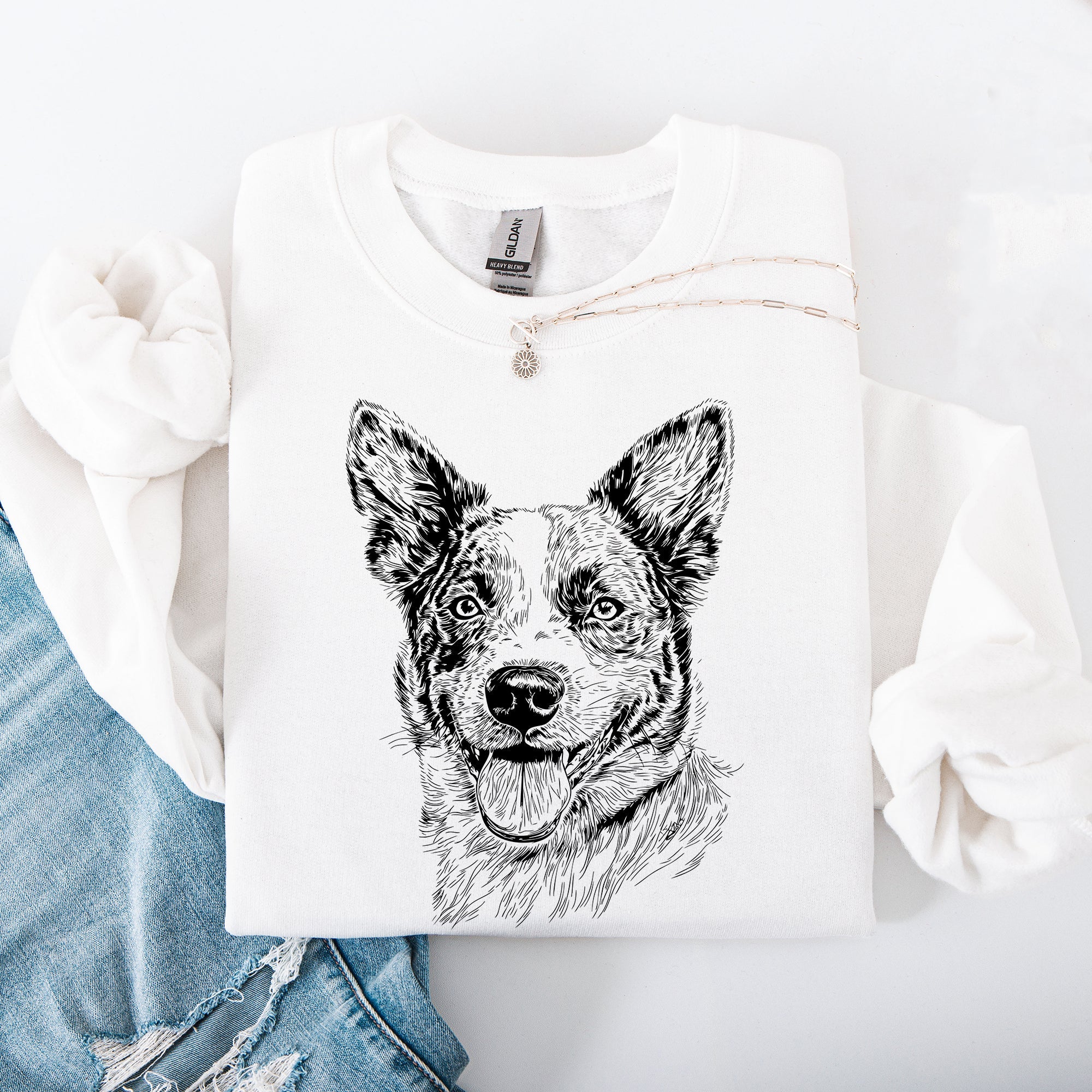 Australian Cattle Dog Blue Heeler Breed Artwork Celebrating Loyal Companions For Outdoor Lovers Sweatshirt