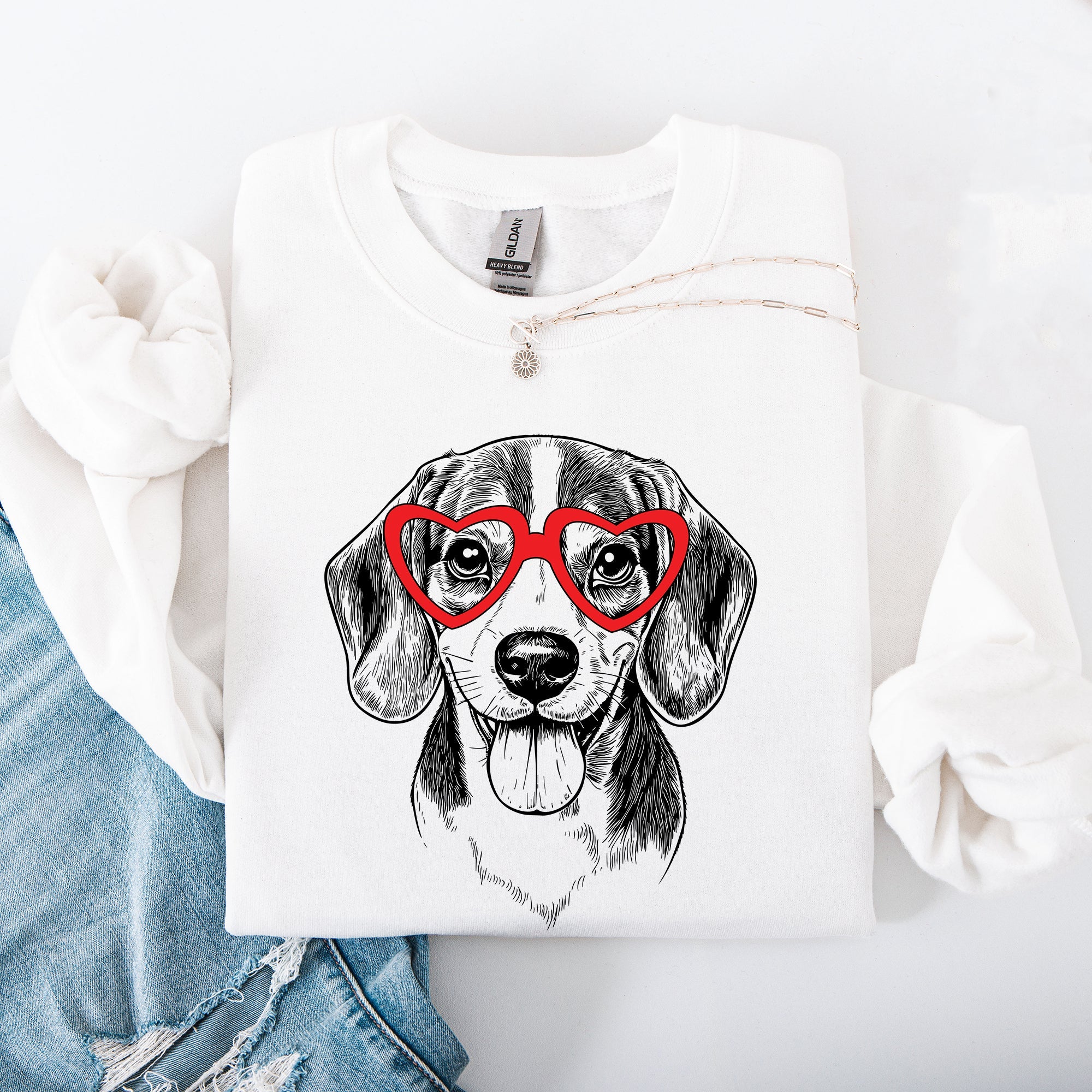 Beagle Valentine Beagle Lover Dog Lovers Pet Owner Beagle Breed Enthusiast Sweatshirt