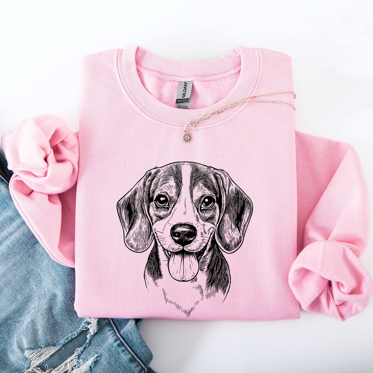 Beagle Pet Dog Breed Illustration Cozy Graphic Print For Dog Lovers And Beagle Enthusiasts Sweatshirt